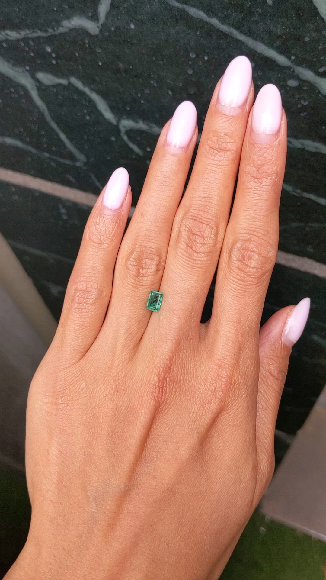 0.65 Ct. Emerald from Zambia Size Video