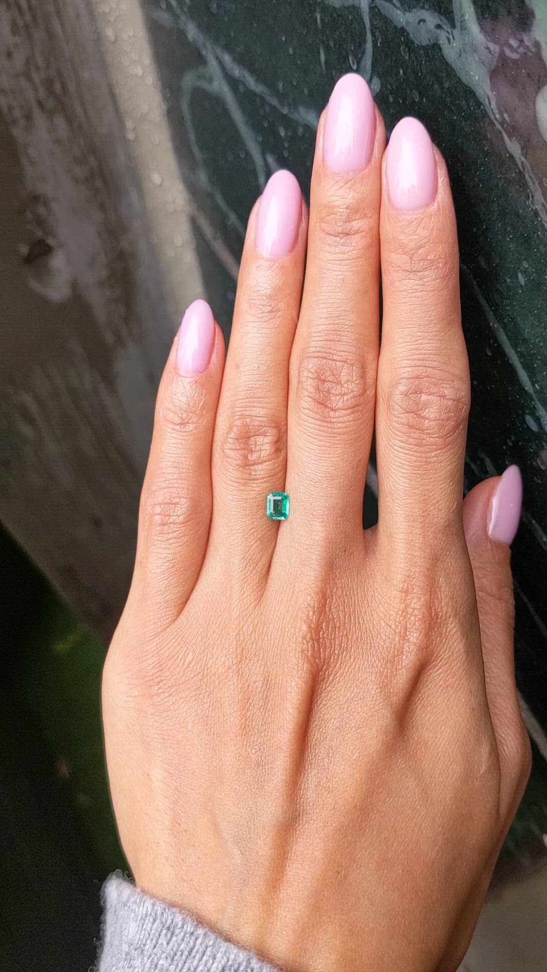 0.39 Ct. Emerald from Zambia Size Video
