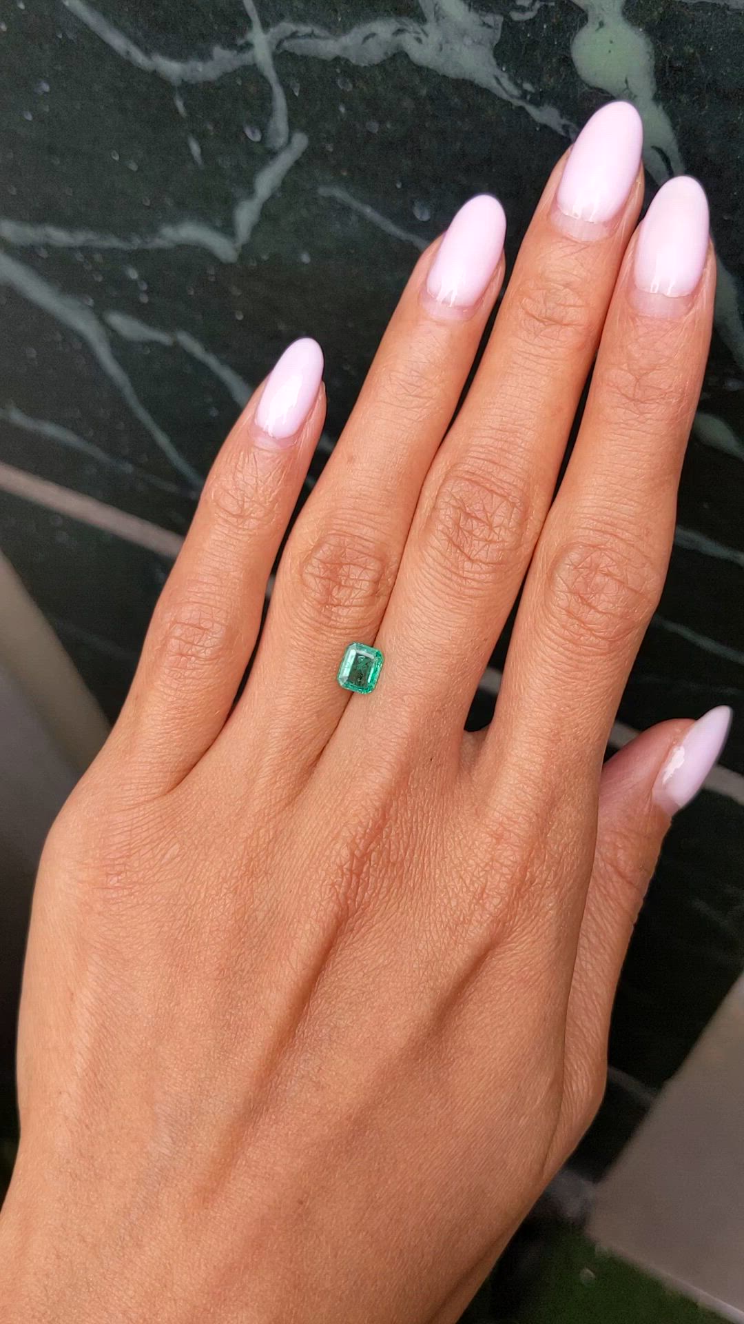 0.68 Ct. Emerald from Zambia Size Video