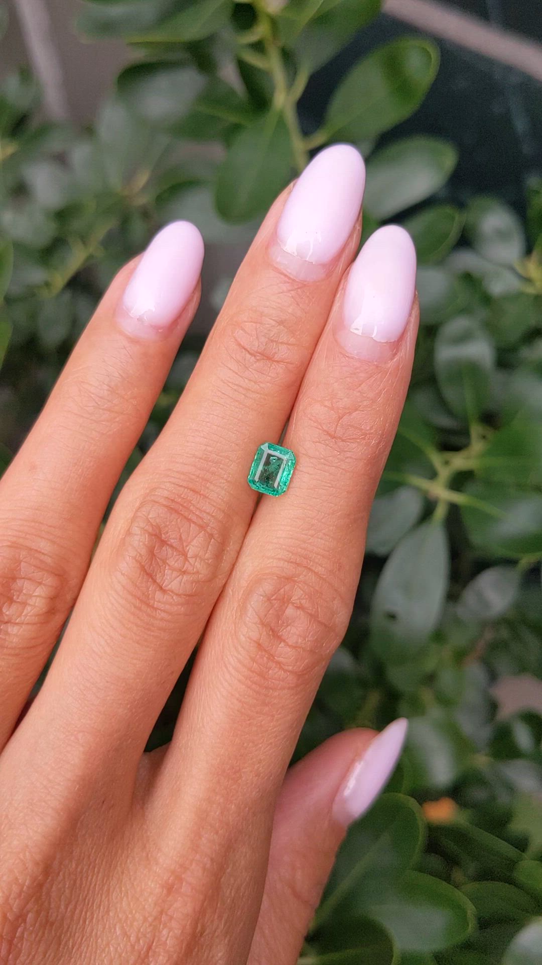 0.68 Ct. Emerald from Zambia Size Video