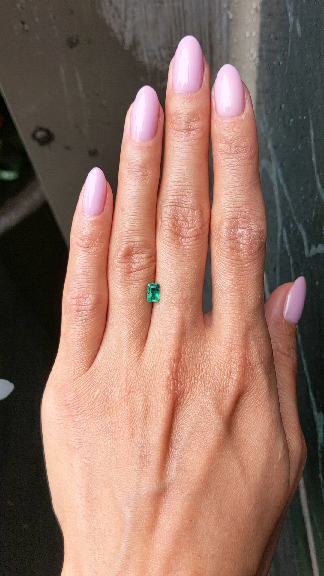 0.53 Ct. Emerald from Zambia Size Video