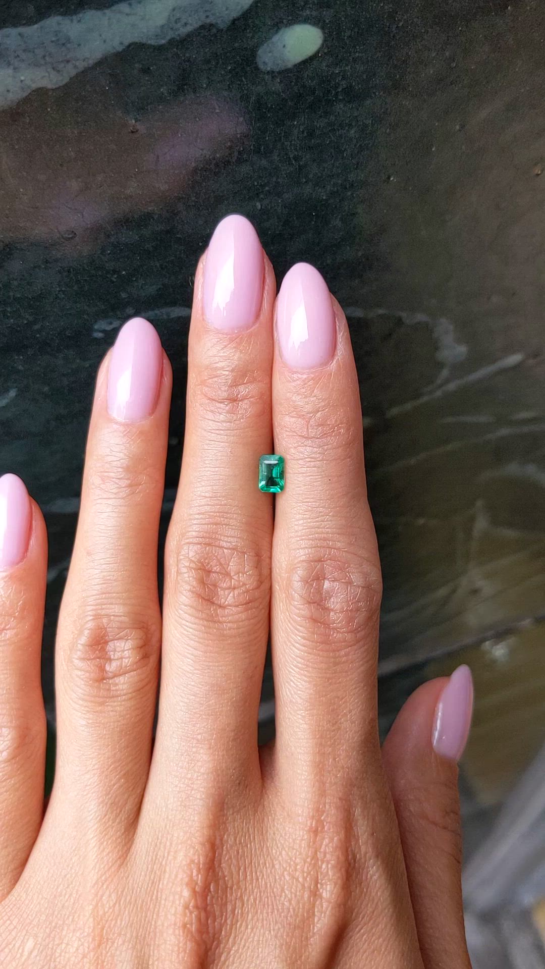 0.53 Ct. Emerald from Zambia Size Video