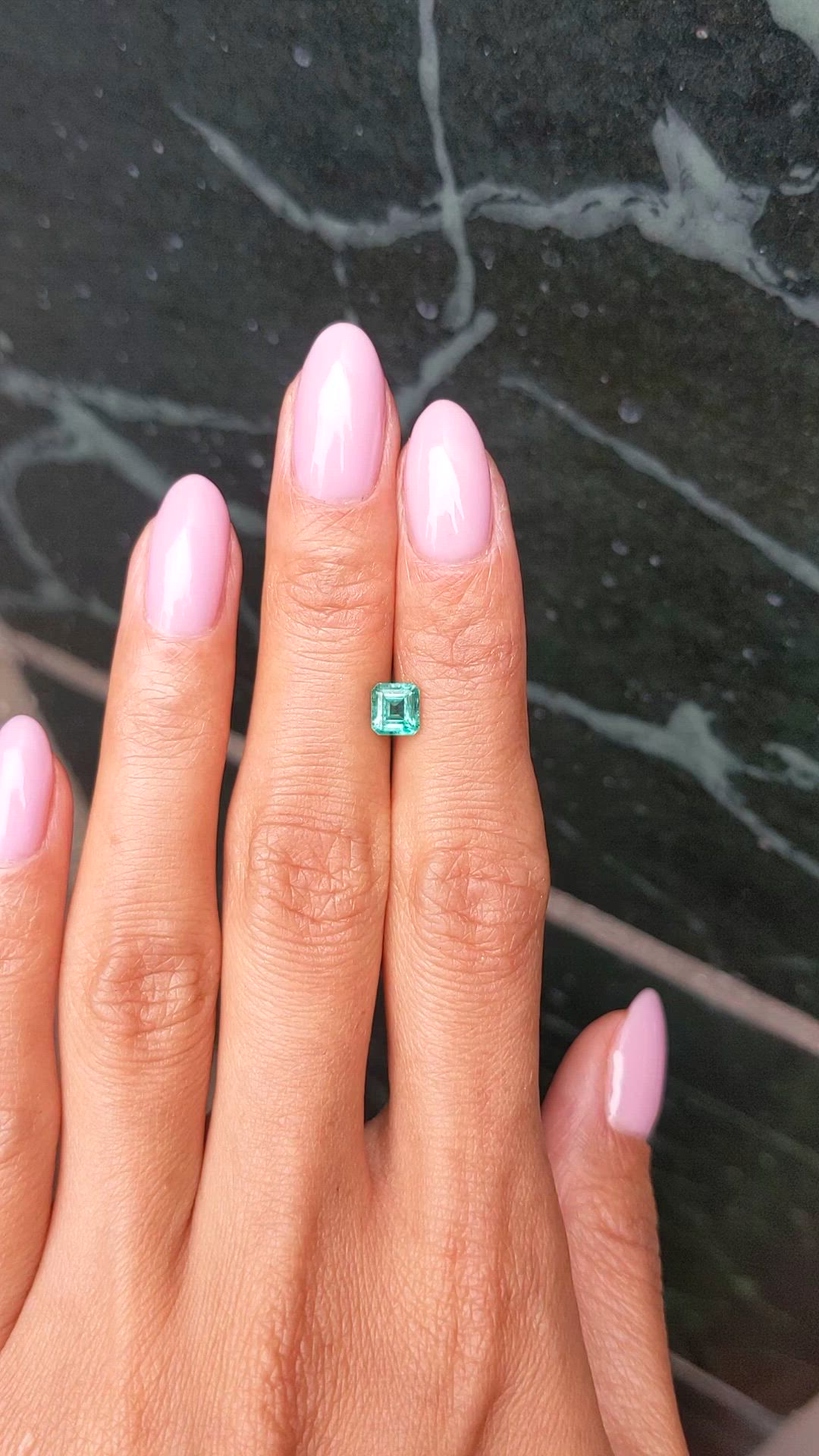 0.76 Ct. Emerald from Zambia Size Video