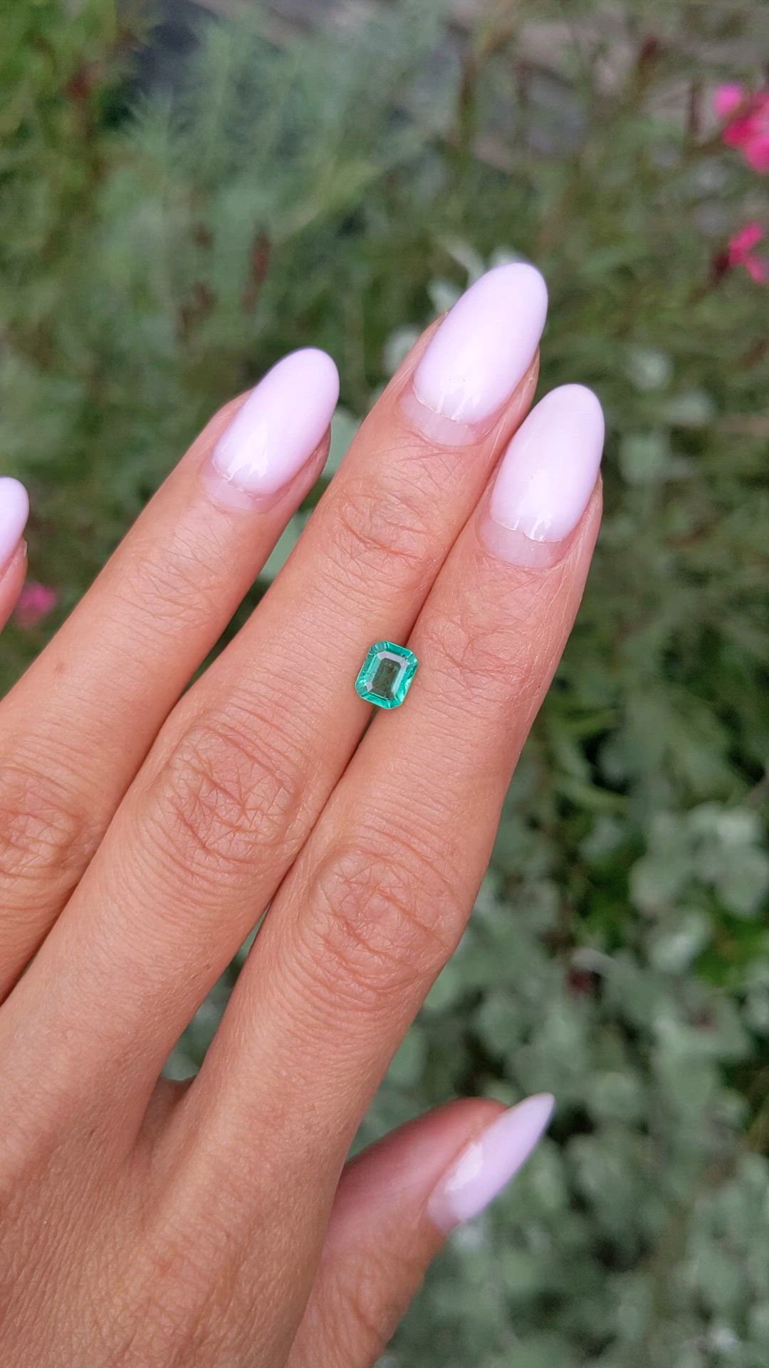 0.68 Ct. Emerald from Zambia Size Video