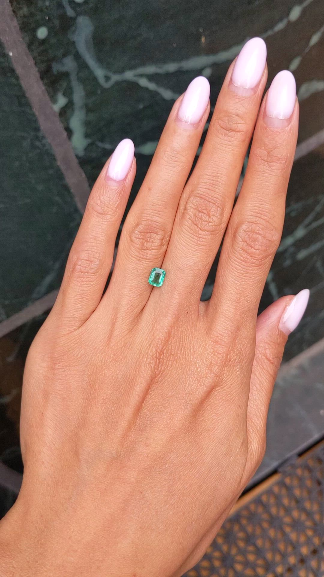 0.68 Ct. Emerald from Zambia Size Video