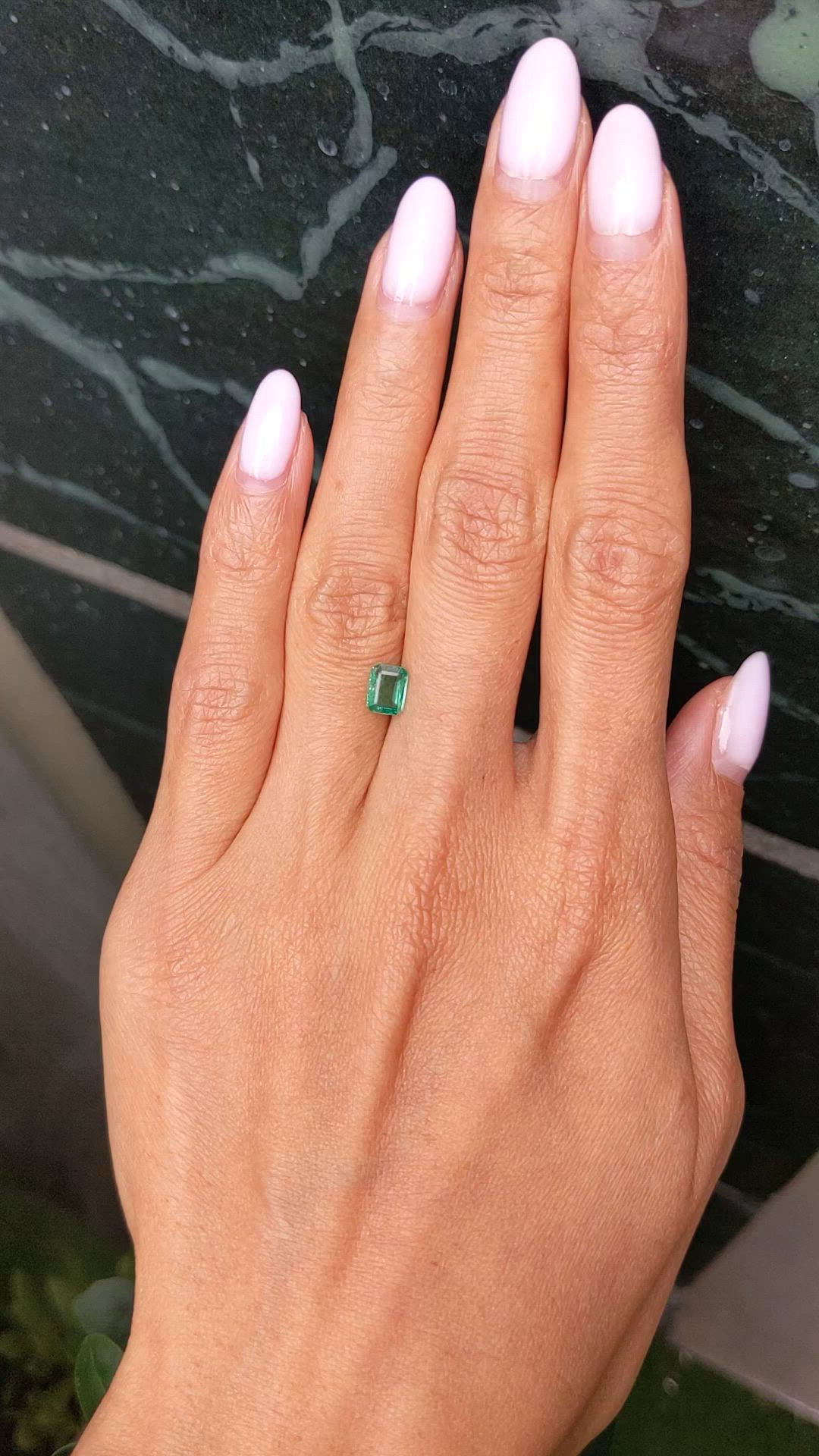 0.65 Ct. Emerald from Zambia Size Video