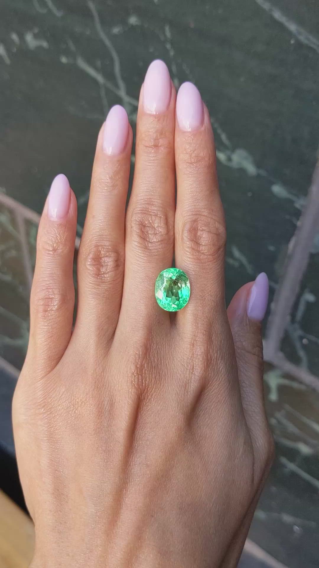 8.46 Ct. Emerald from Colombia Size Video