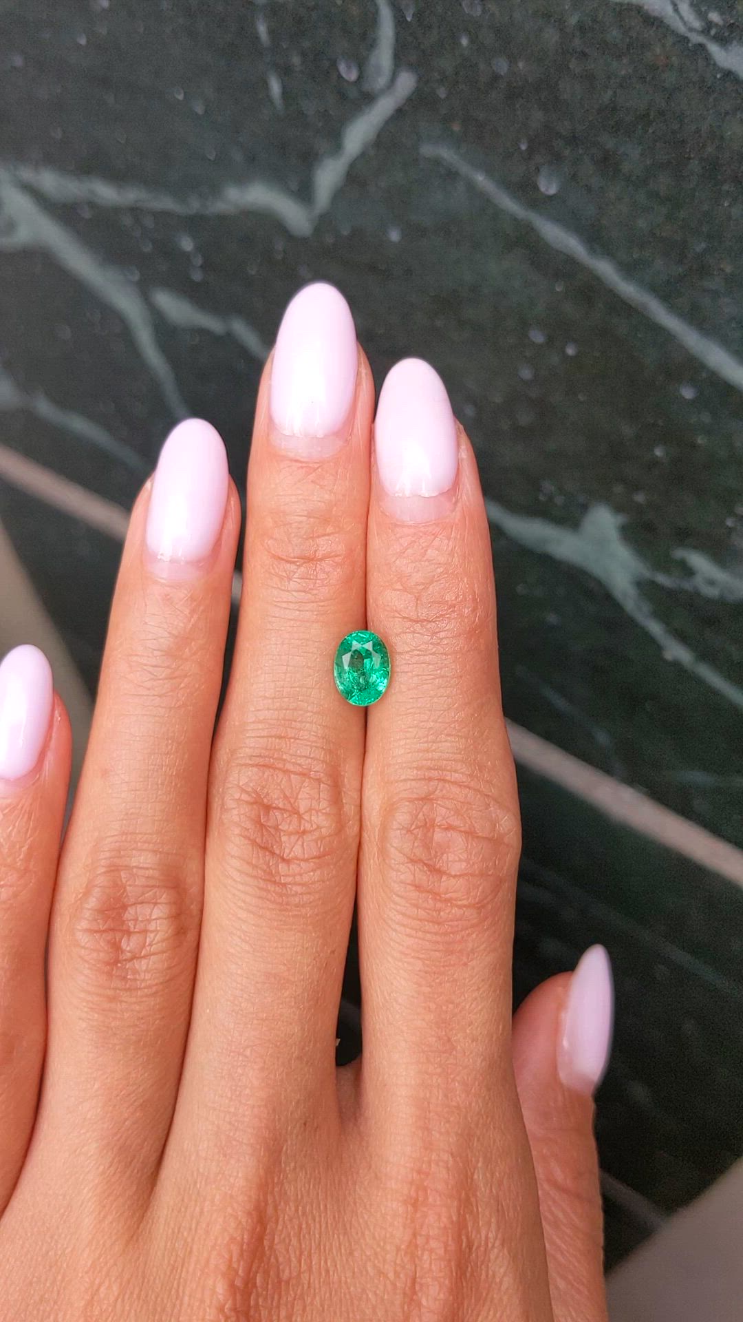 1.34 Ct. Emerald from Zambia Size Video