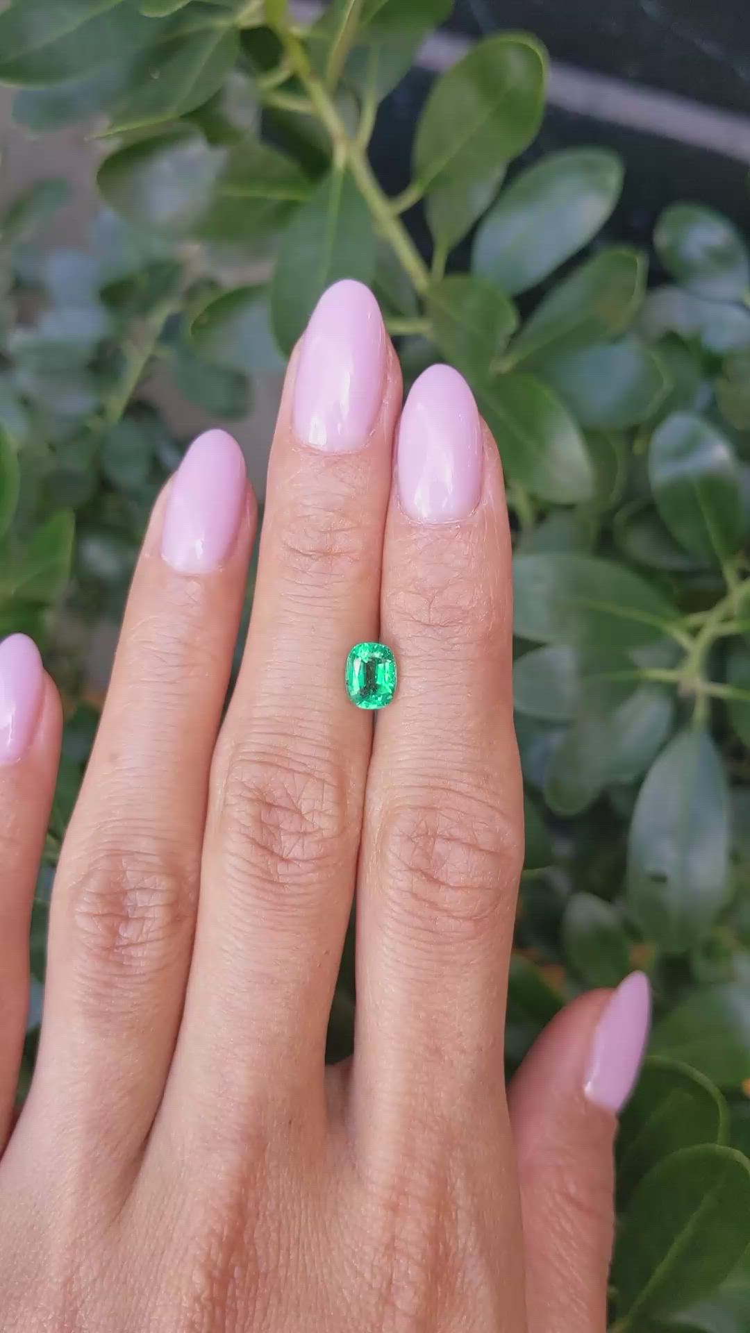 0.97 Ct. Emerald from Zambia Size Video