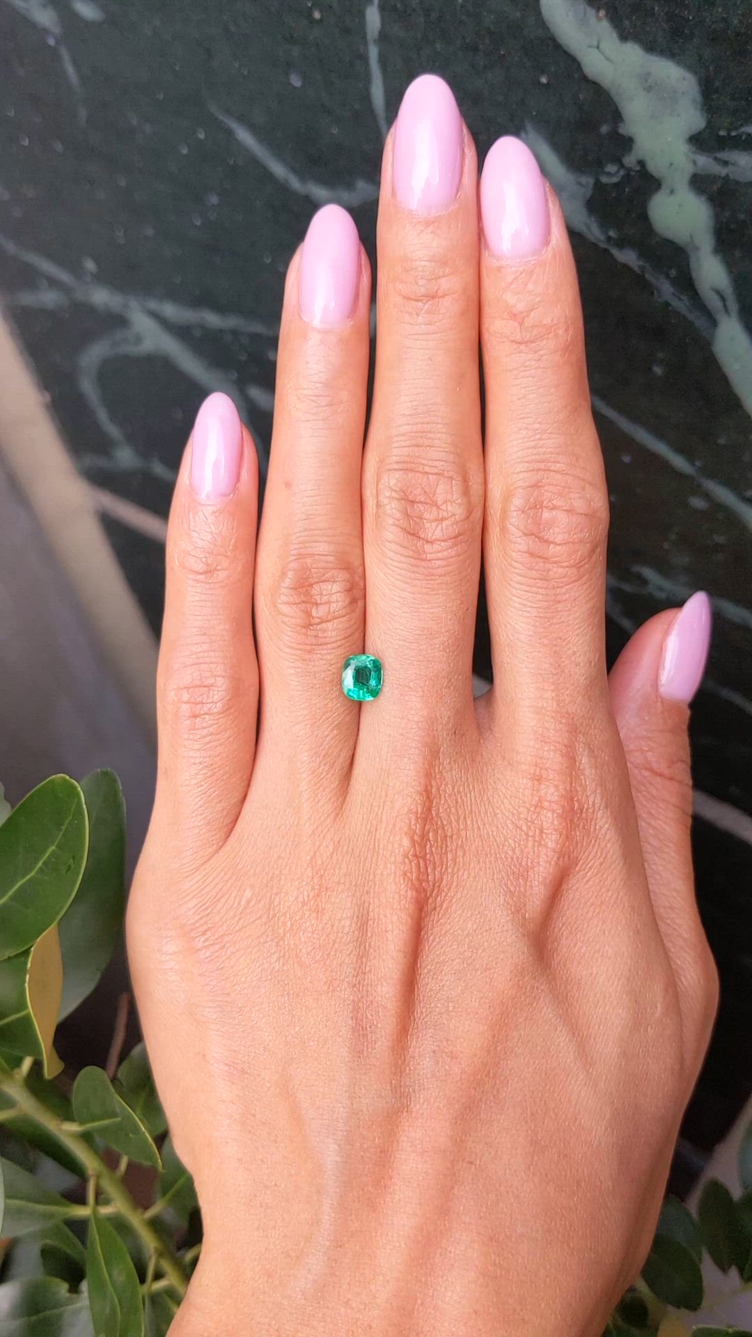 0.92 Ct. Emerald from Zambia Size Video