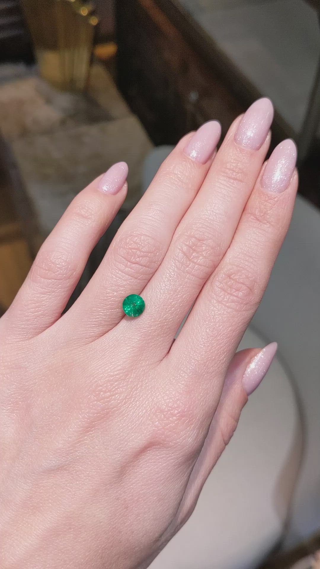 1.10 Ct. Emerald from Zambia Size Video