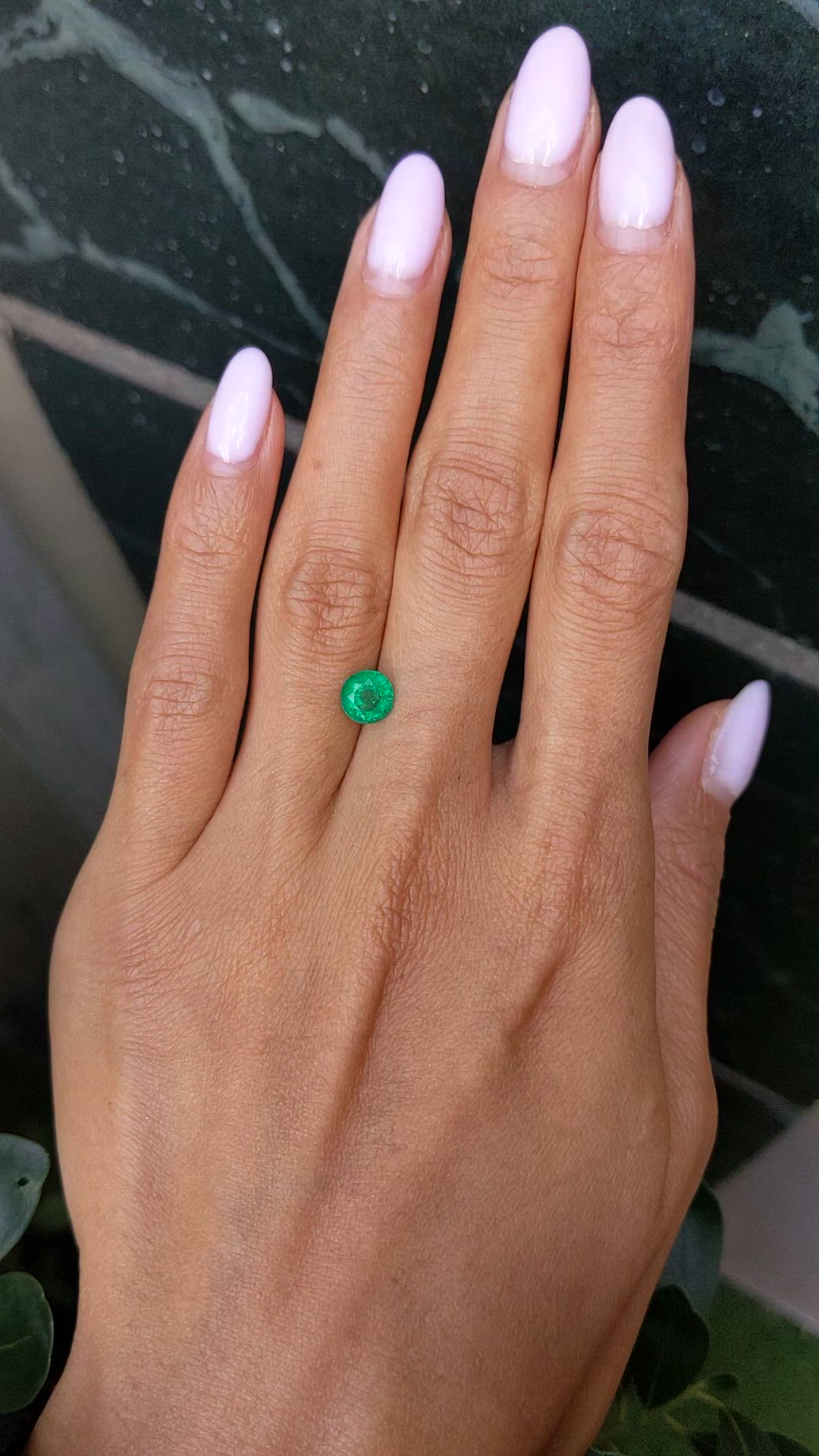 1.01 Ct. Emerald from Zambia Size Video