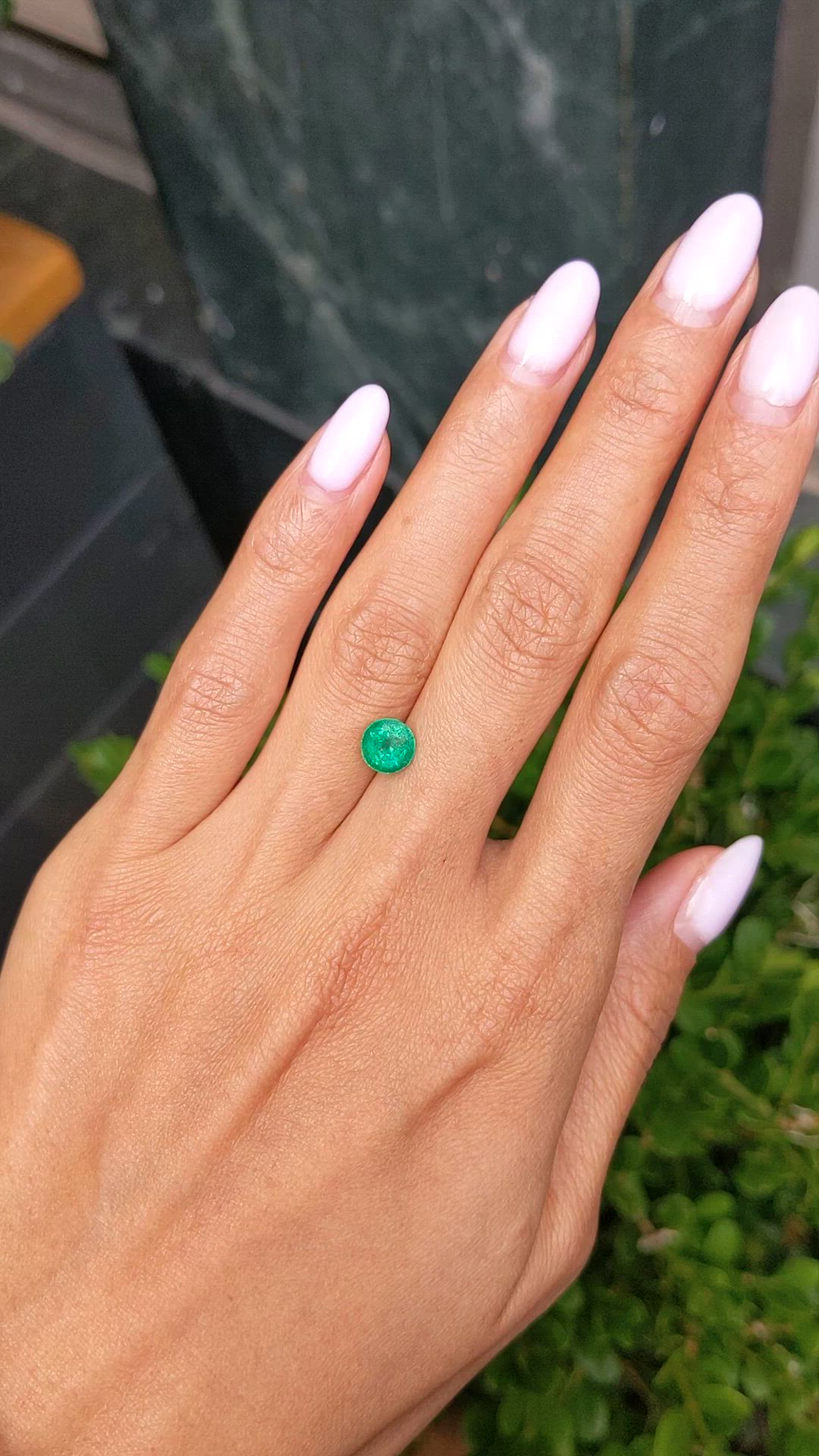 1.28 Ct. Emerald from Zambia Size Video