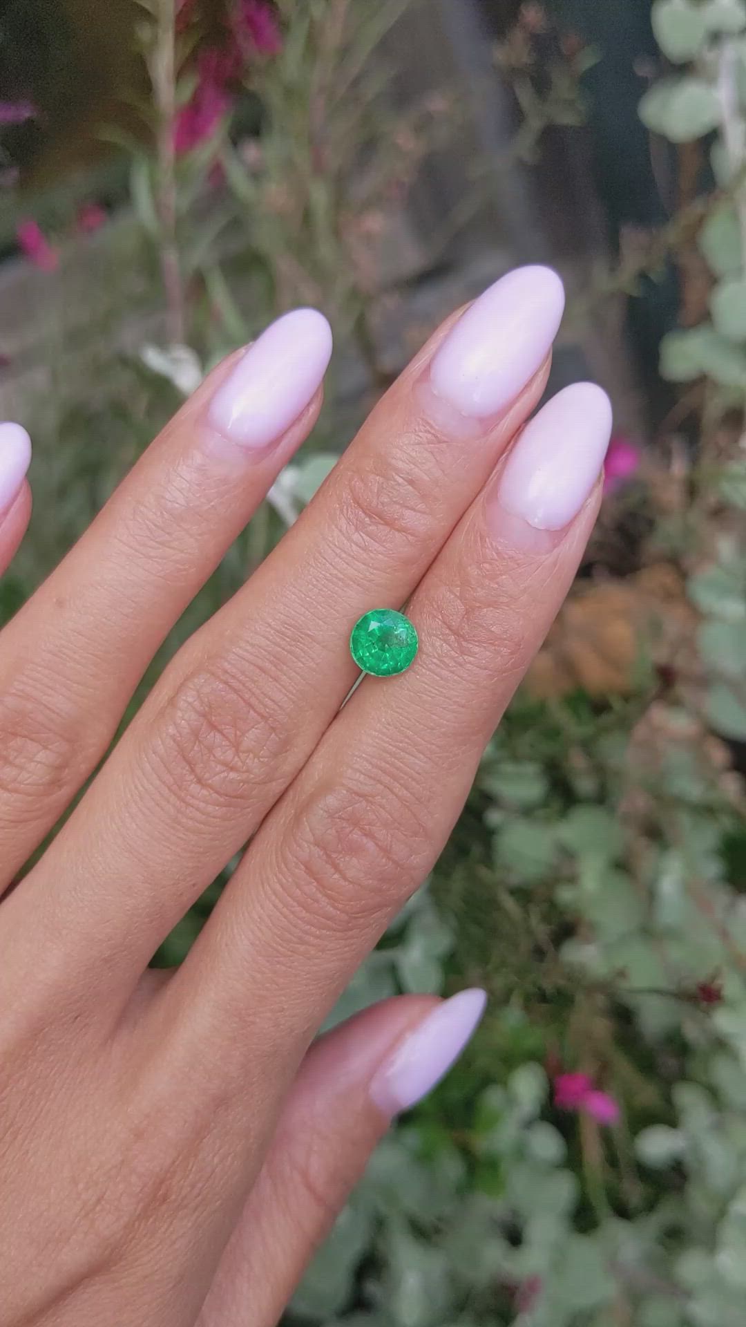 1.28 Ct. Emerald from Zambia Size Video