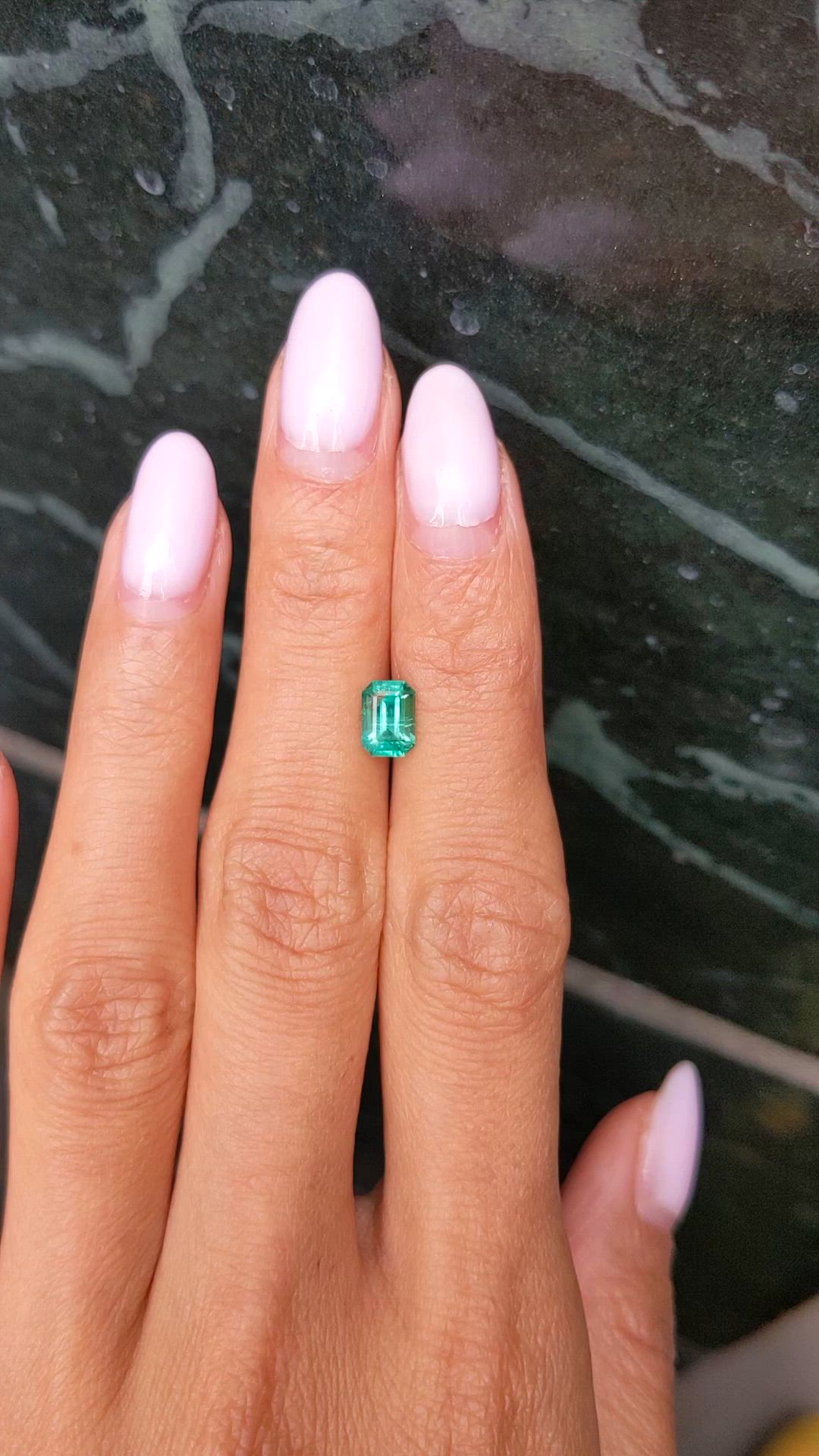 0.89 Ct. Emerald from Zambia Size Video