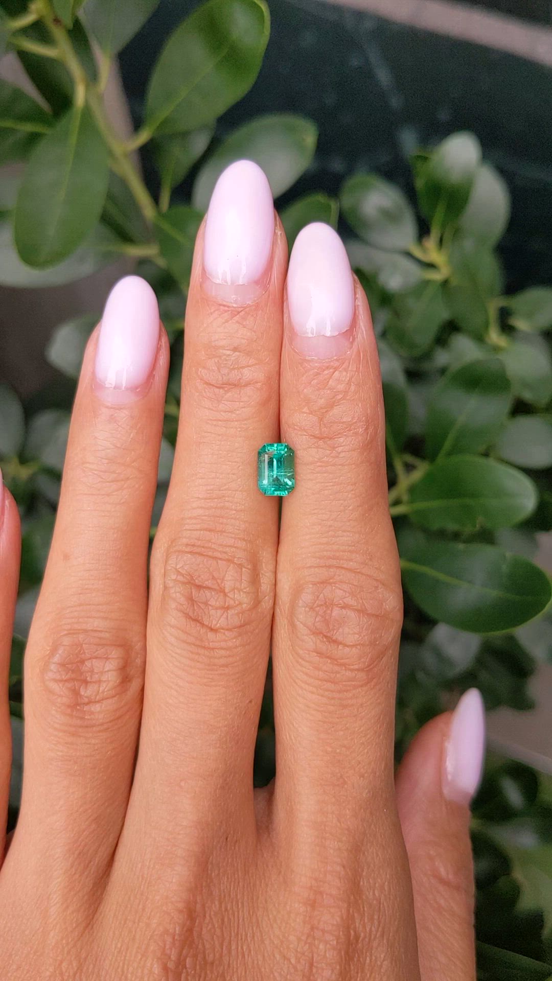 0.89 Ct. Emerald from Zambia Size Video