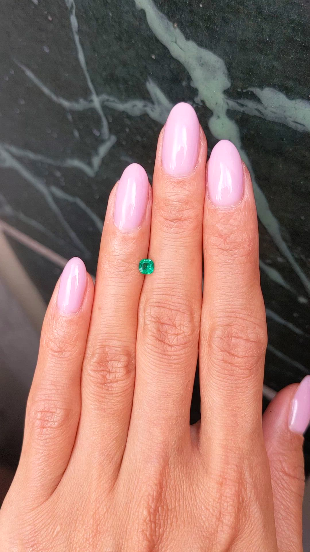 0.25 Ct. Emerald from Zambia Size Video