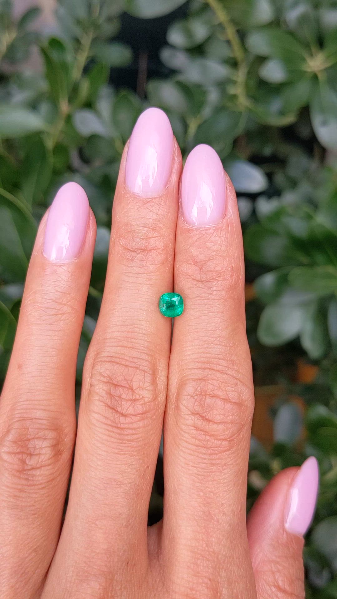 0.56 Ct. Emerald from Zambia Size Video