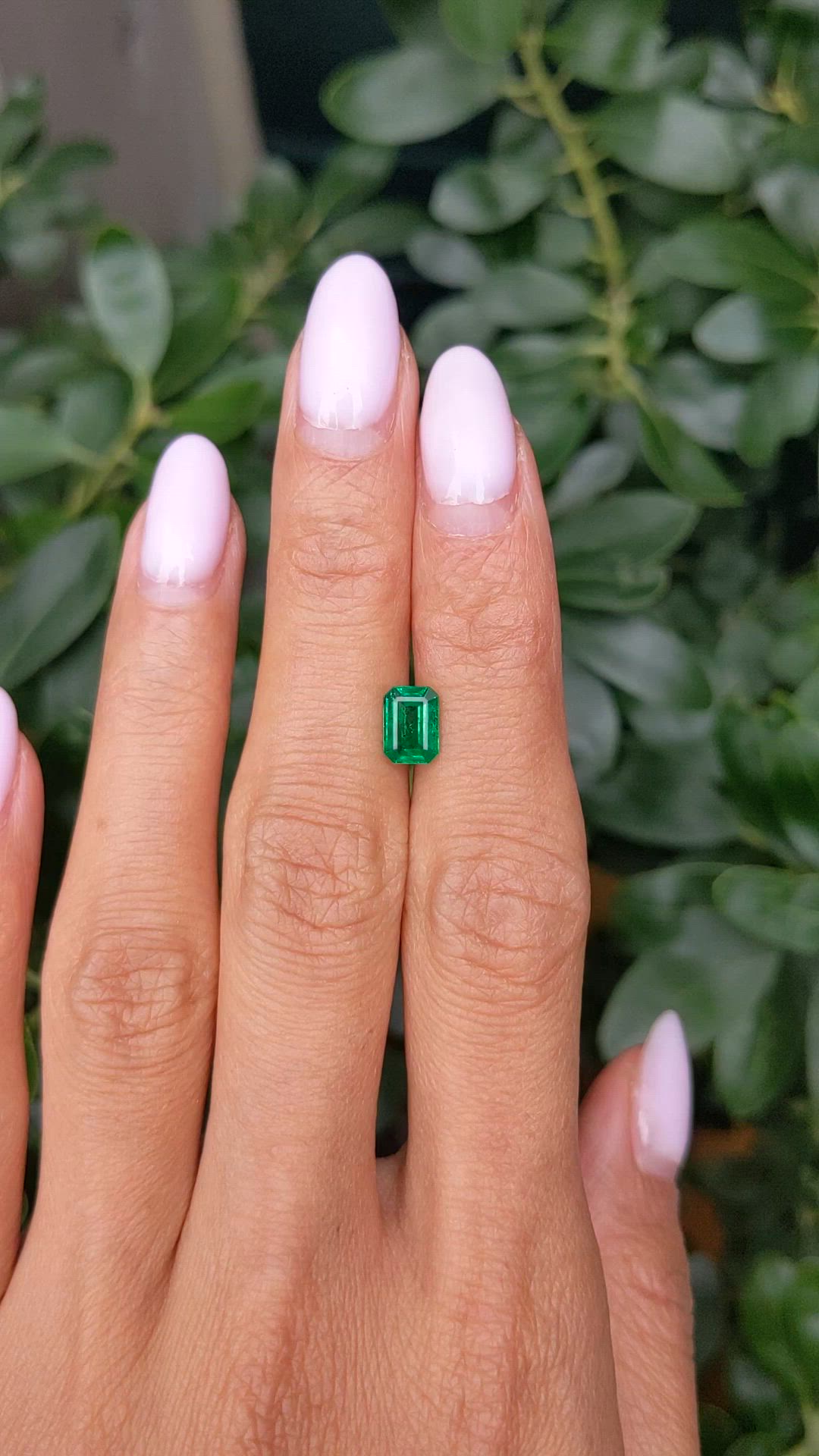 0.91 Ct. Emerald from Zambia Size Video
