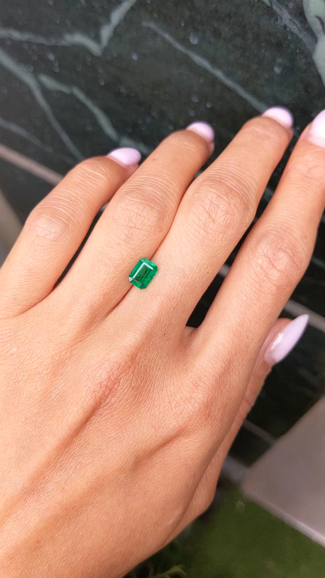 0.91 Ct. Emerald from Zambia Size Video