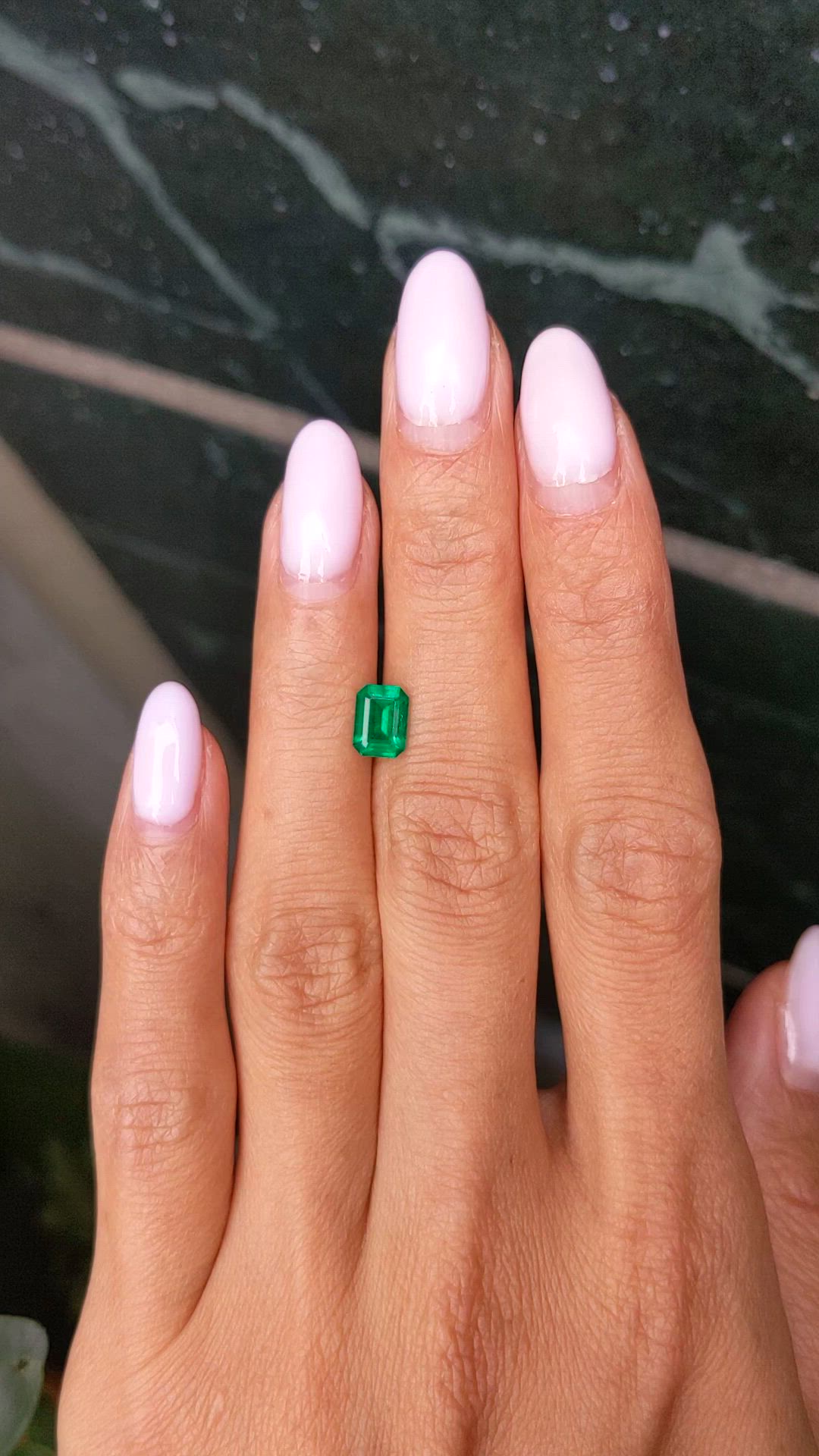 0.95 Ct. Emerald from Zambia Size Video