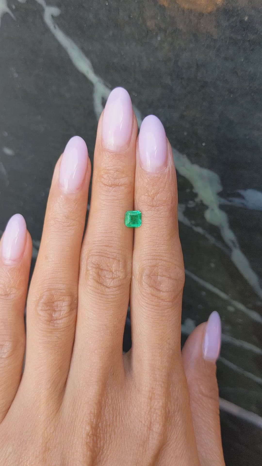0.54 Ct. Emerald from Colombia Size Video