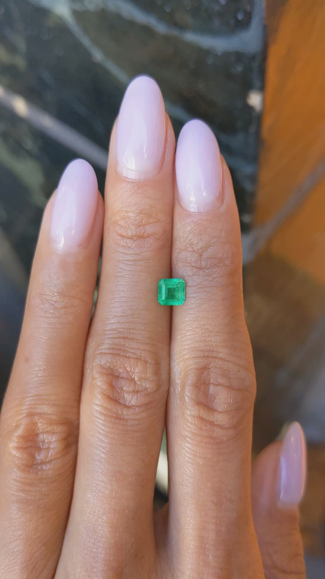 0.54 Ct. Emerald from Colombia Size Video