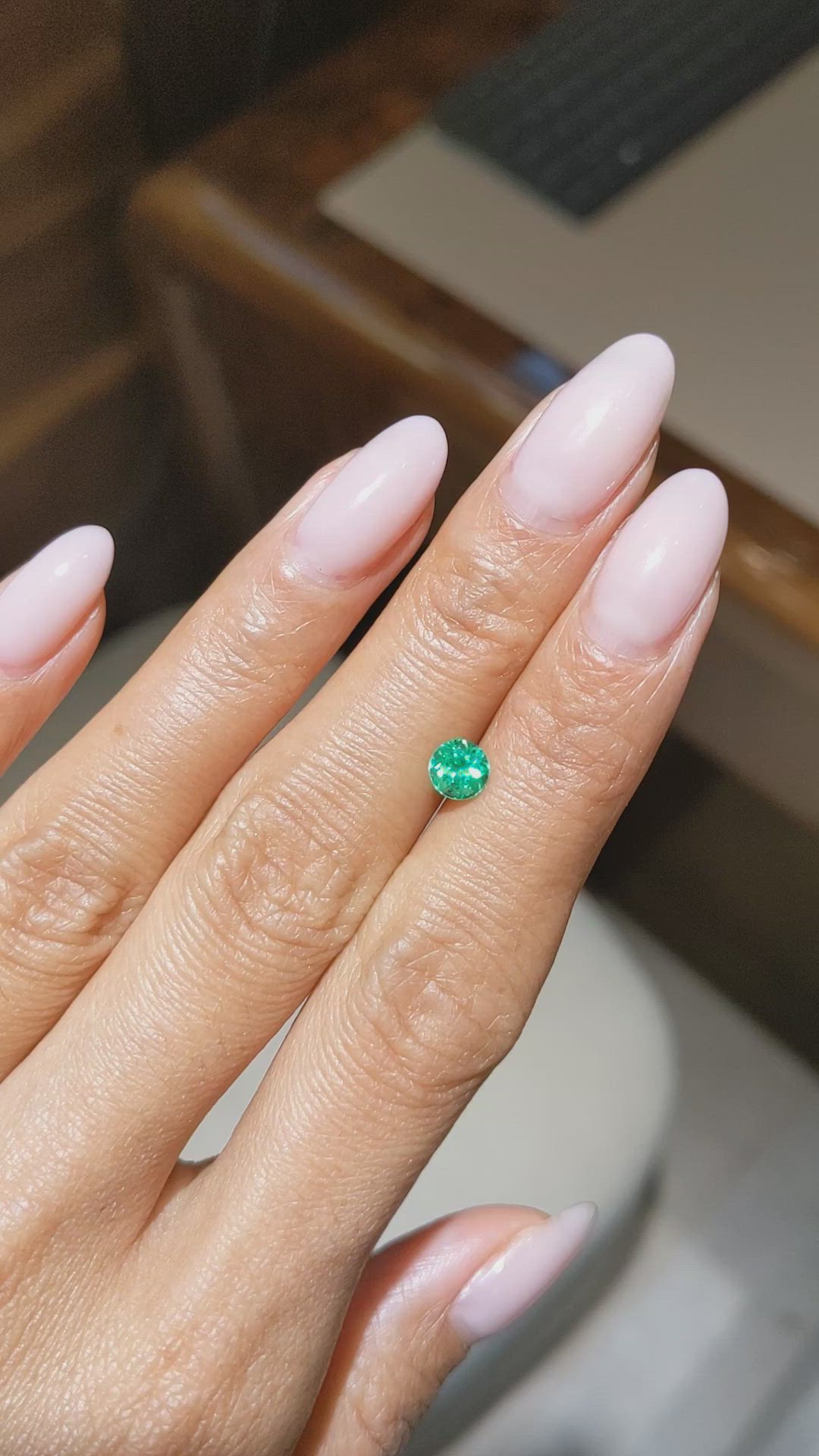0.55 Ct. Emerald from Colombia Size Video