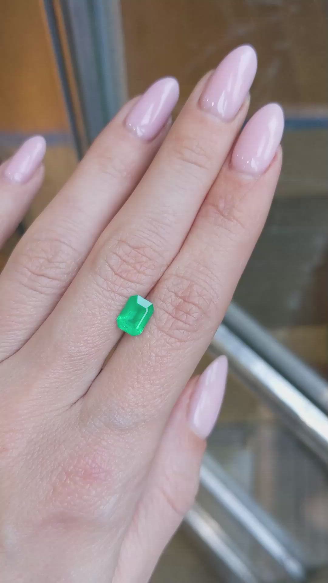 1.17 Ct. Emerald from Brazil Size Video