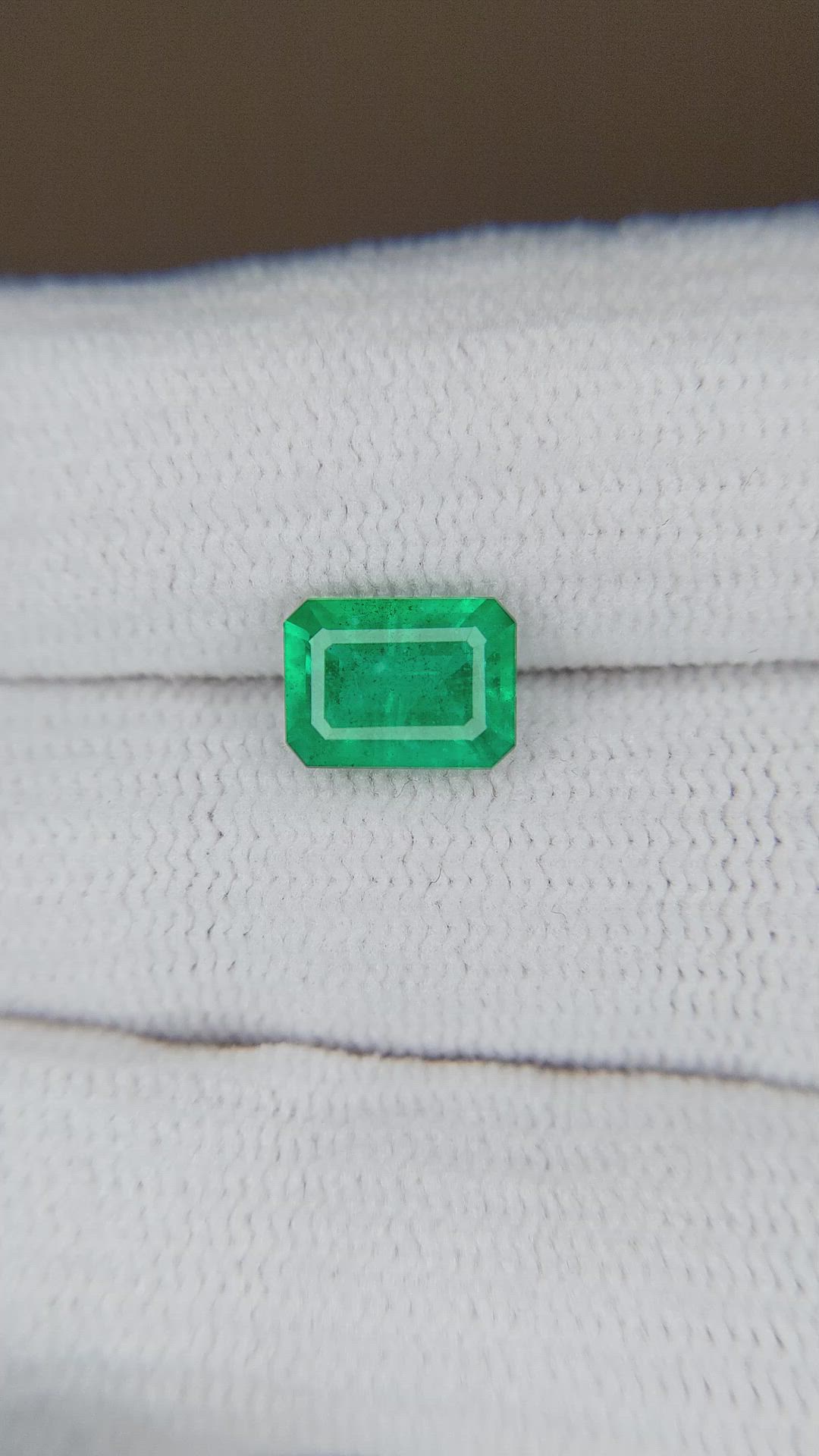 1.35 Ct. Emerald from Zambia Size Video