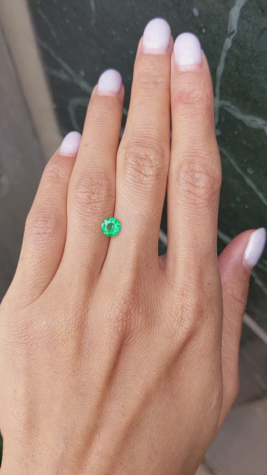 0.73 Ct. Emerald from Zambia Size Video