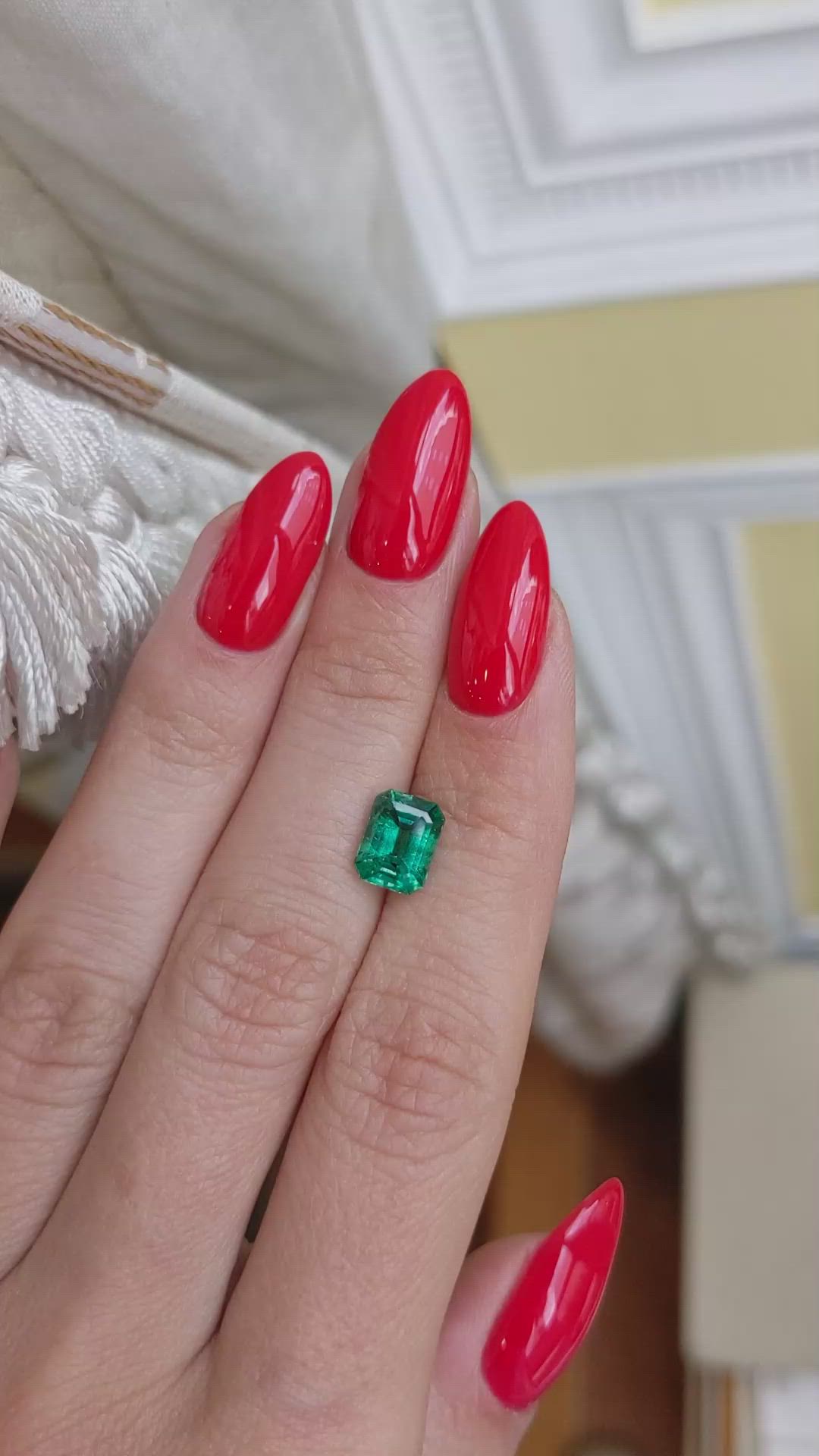 1.58 Ct. Emerald from Zambia Size Video