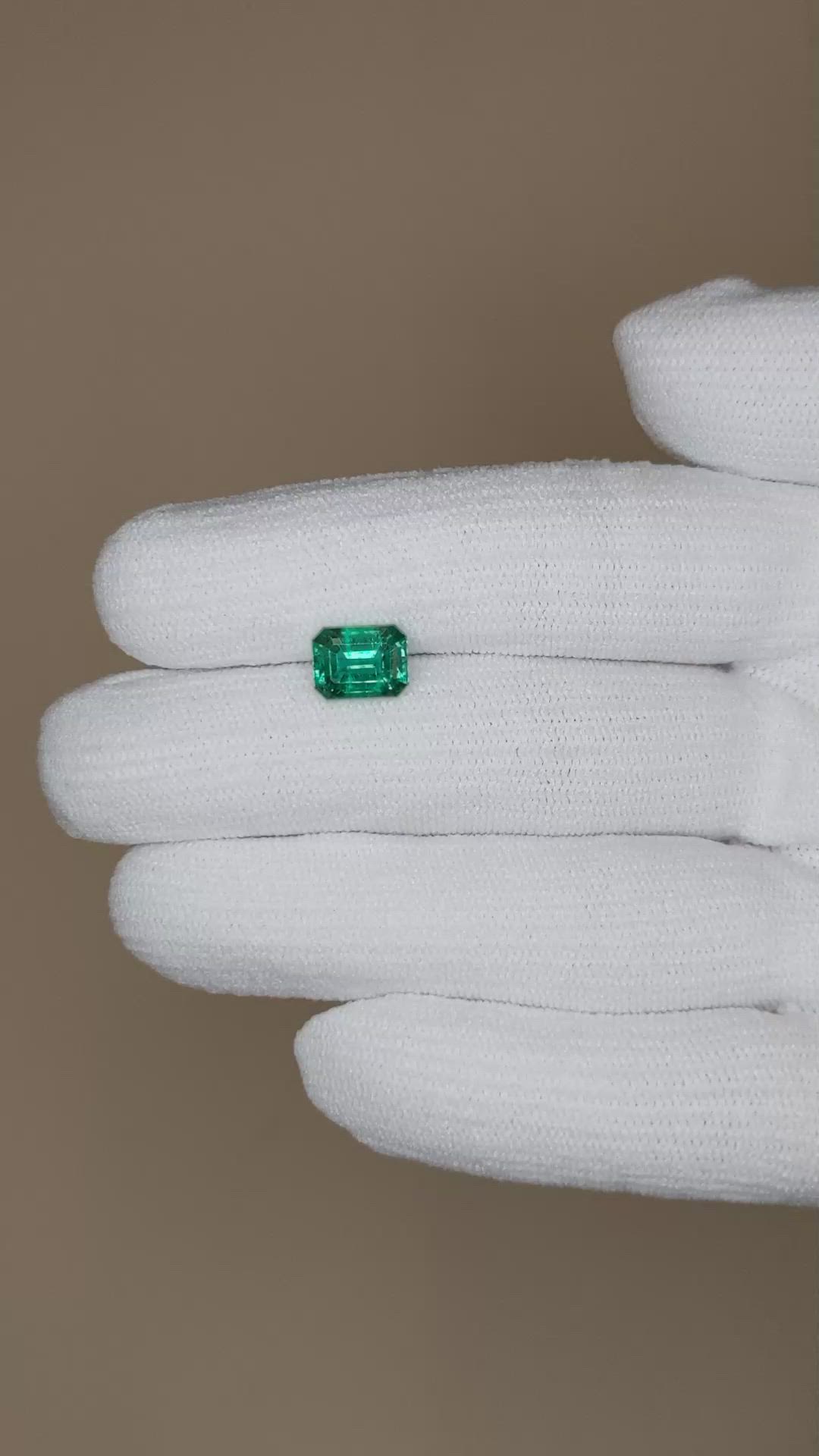 1.58 Ct. Emerald from Zambia Size Video