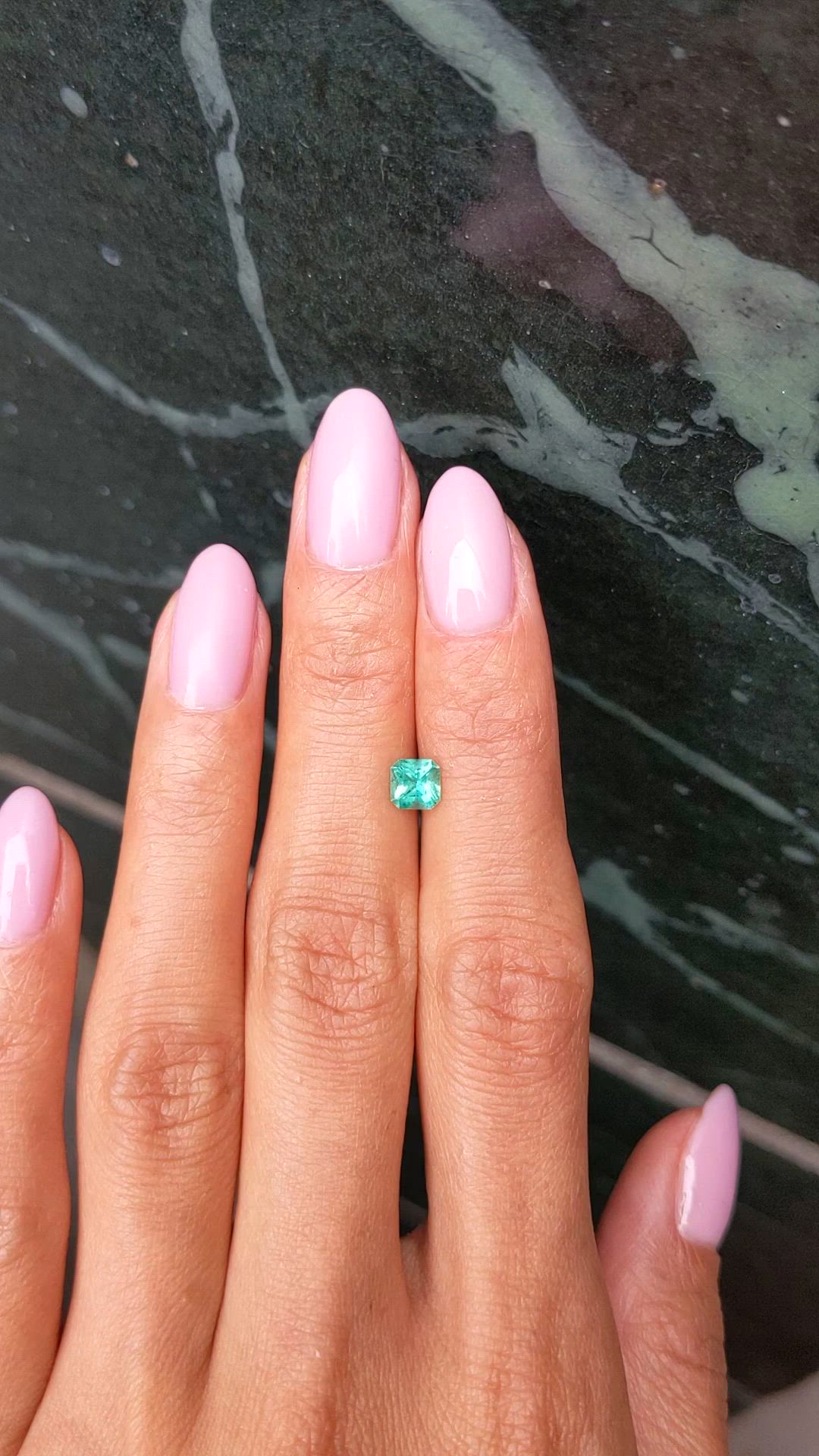 0.49 Ct. Emerald from Brazil Size Video