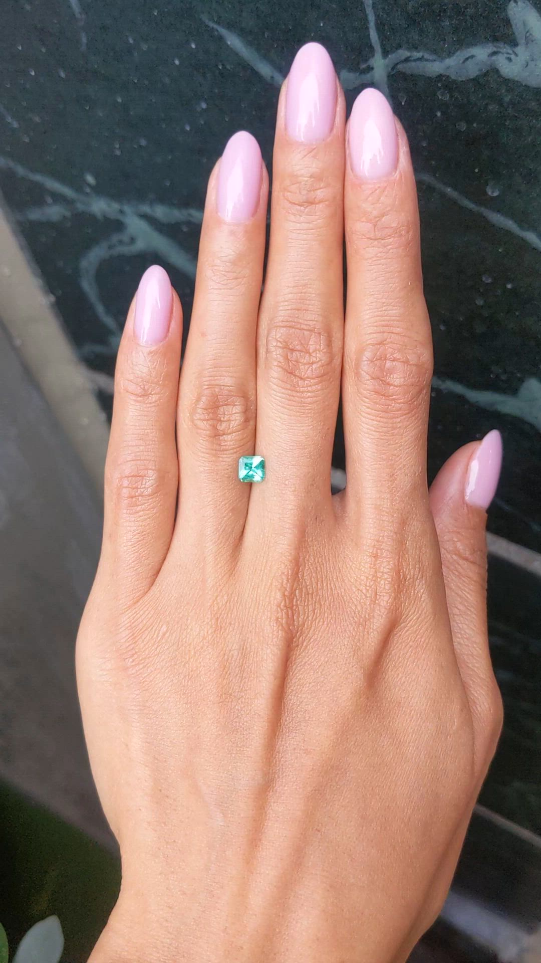0.55 Ct. Emerald from Brazil Size Video