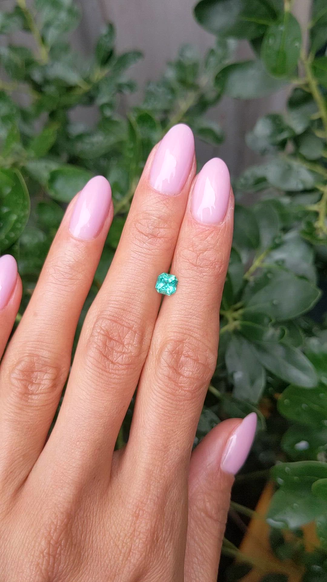 0.58 Ct. Emerald from Brazil Size Video