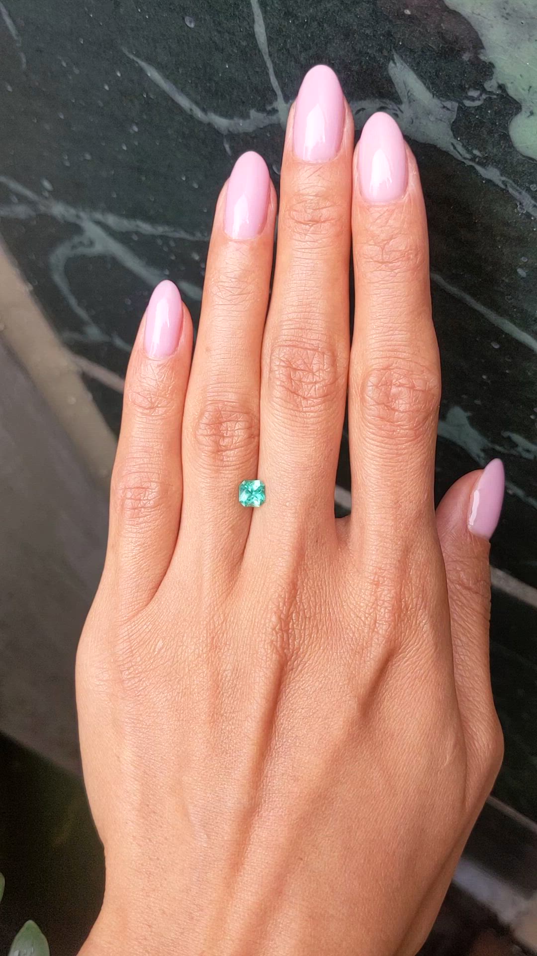 0.58 Ct. Emerald from Brazil Size Video