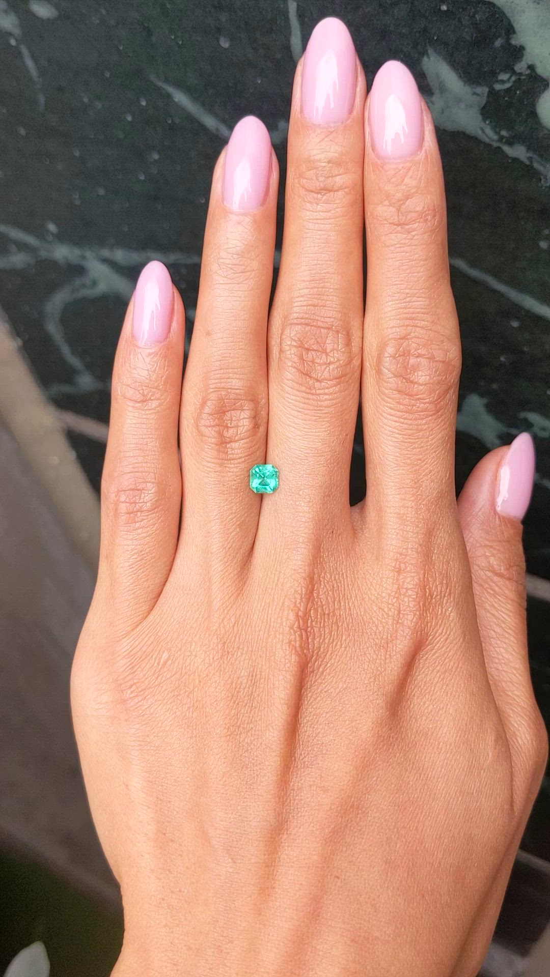 0.58 Ct. Emerald from Brazil Size Video