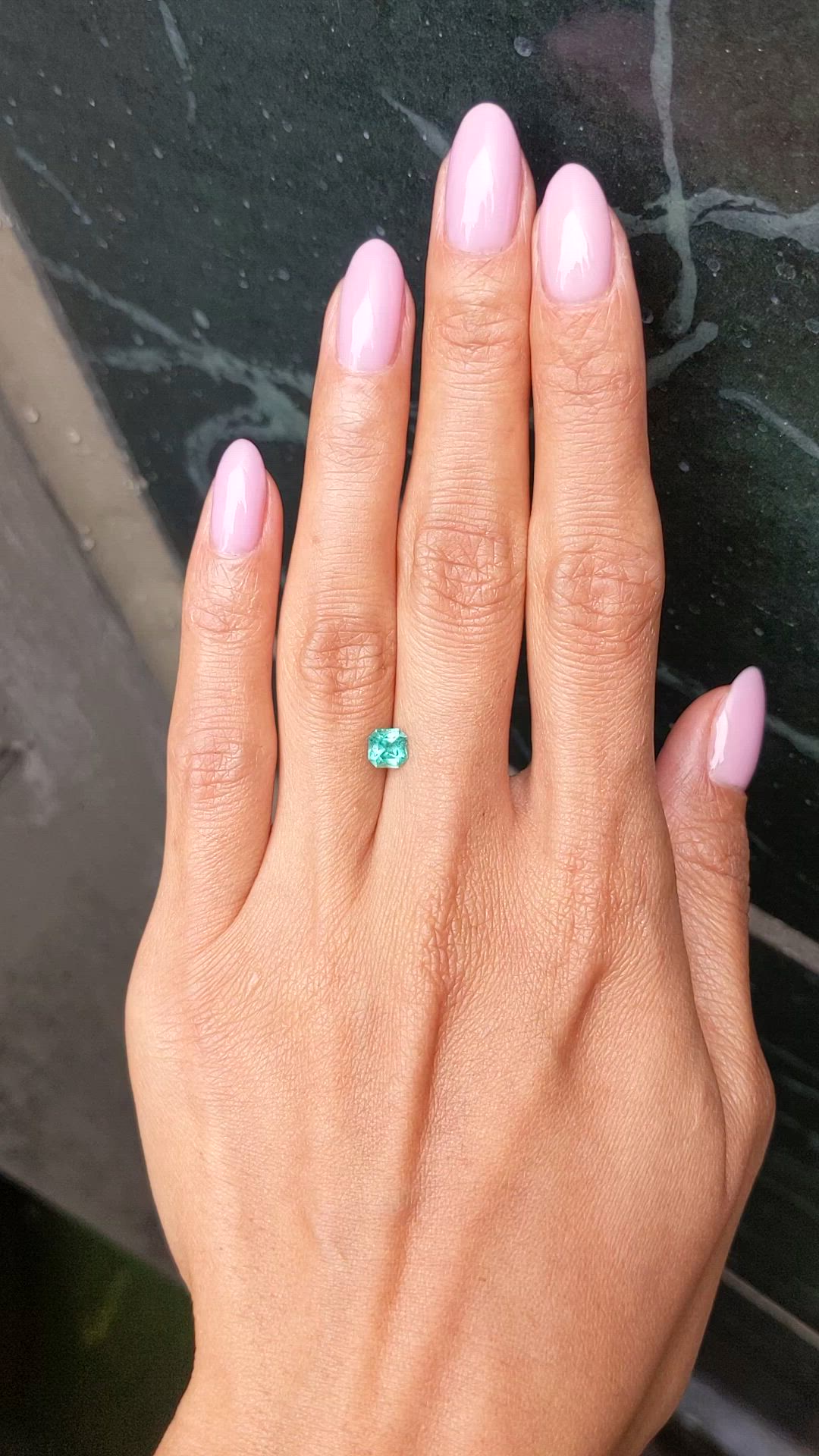 0.59 Ct. Emerald from Brazil Size Video