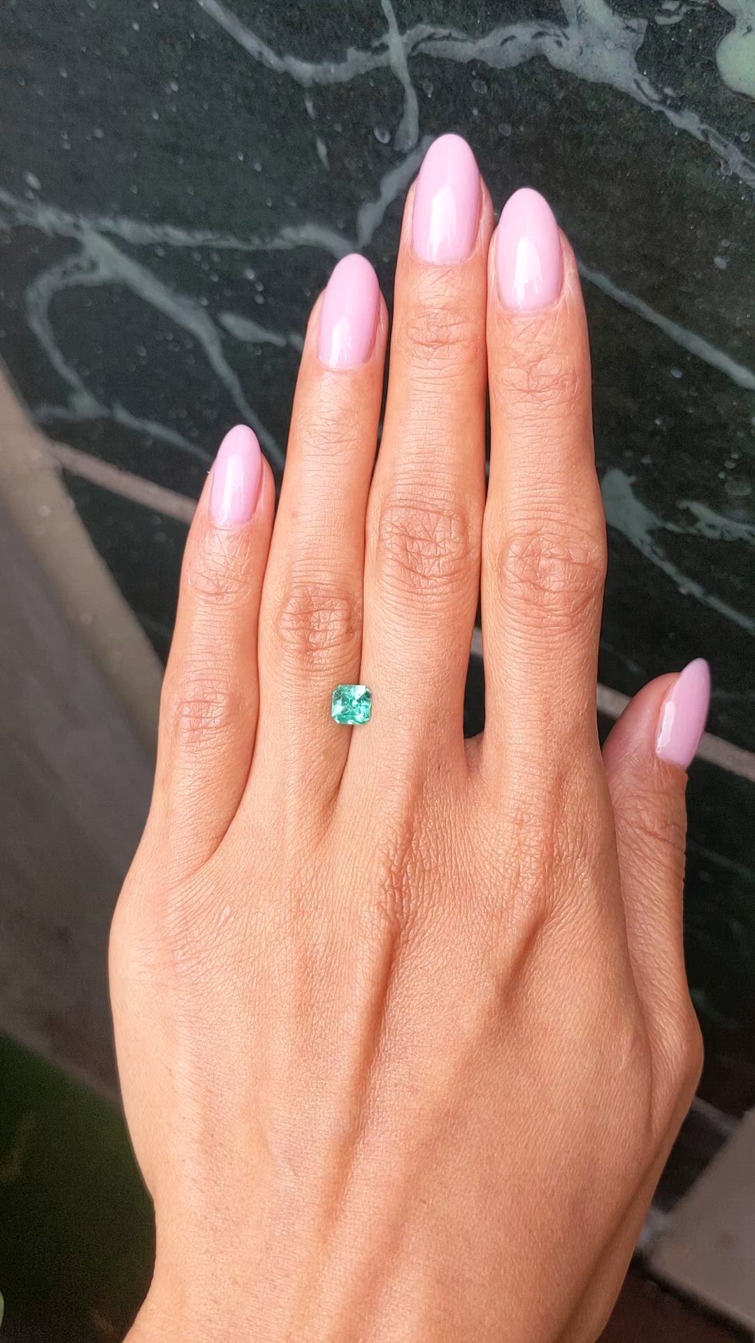 0.72 Ct. Emerald from Brazil Size Video