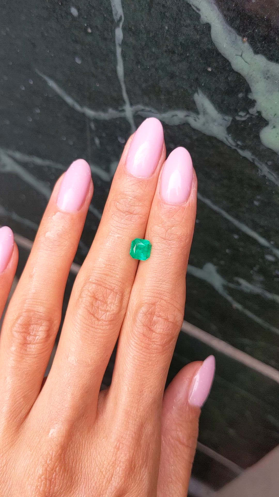 0.99 Ct. Emerald from Zambia Size Video