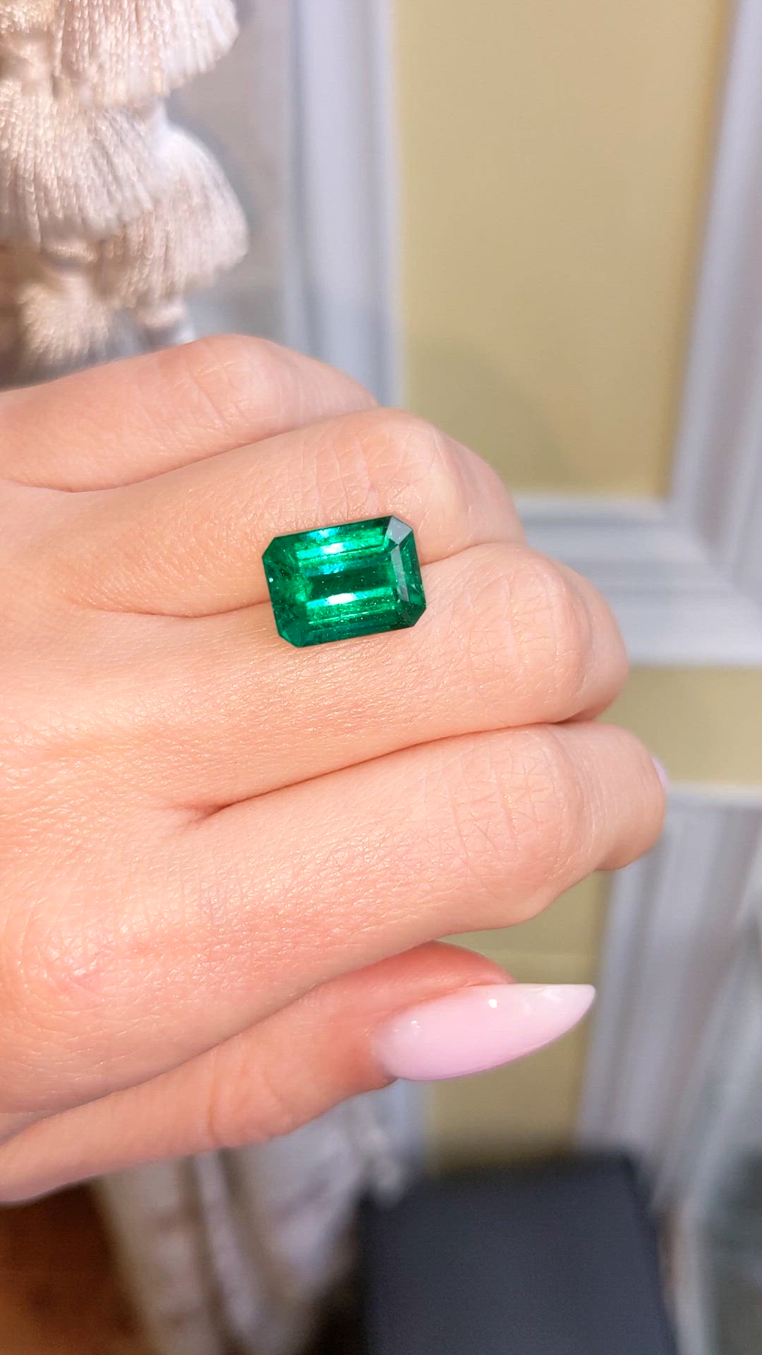 6.57 Ct. Emerald from Zambia Size Video
