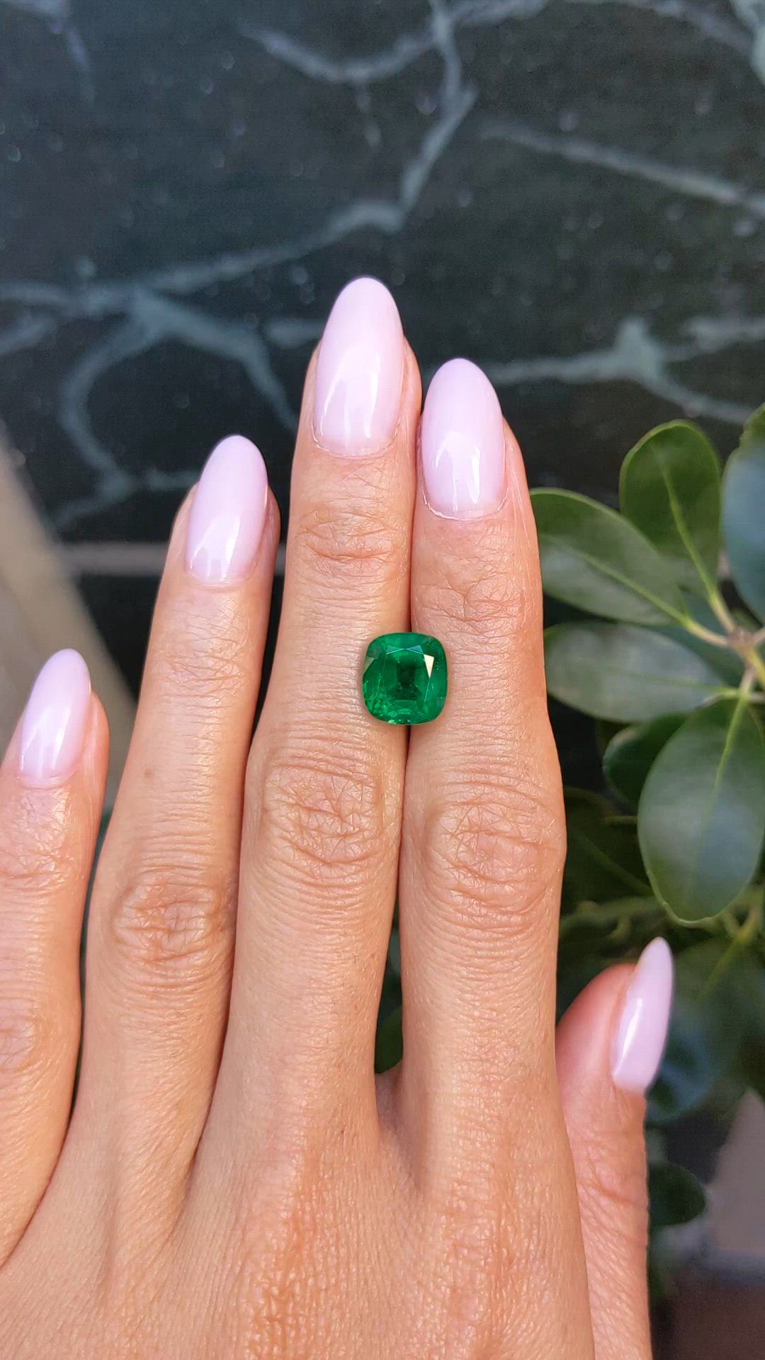 3.78 Ct. Emerald from Zambia Size Video