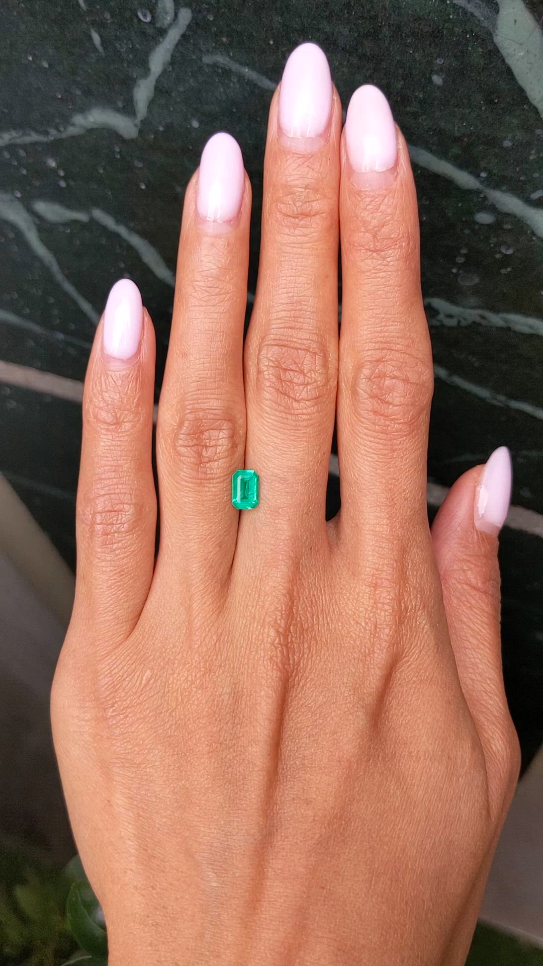 0.81 Ct. Emerald from Zambia Size Video