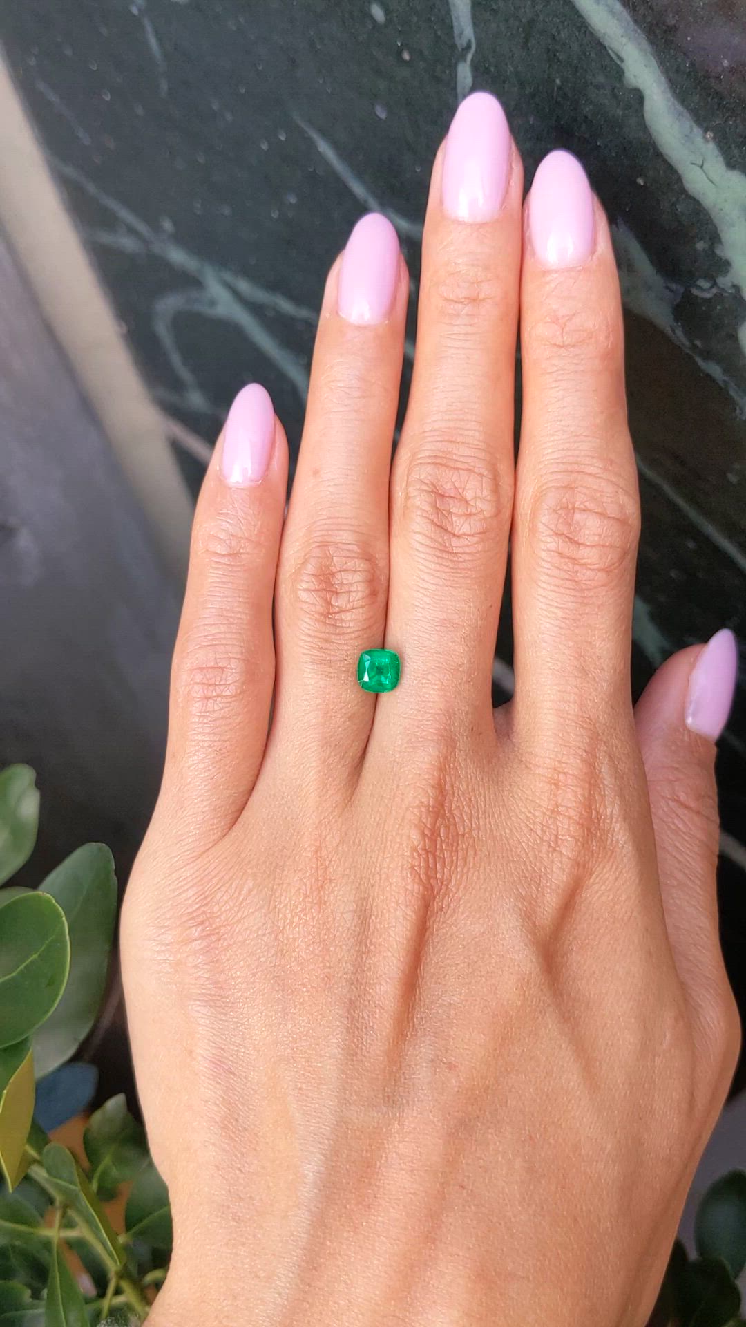 0.96 Ct. Emerald from Zambia Size Video