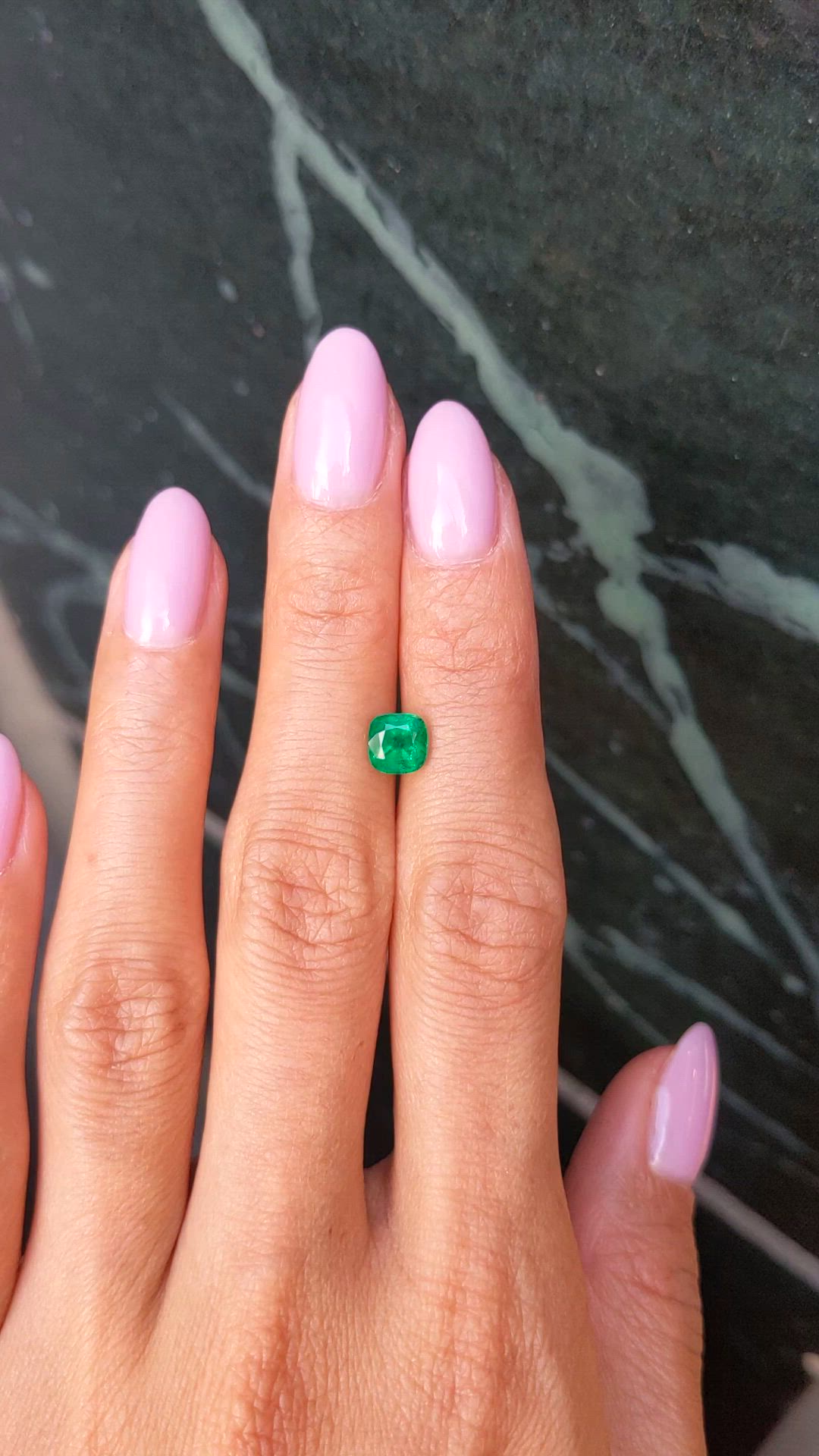 0.96 Ct. Emerald from Zambia Size Video