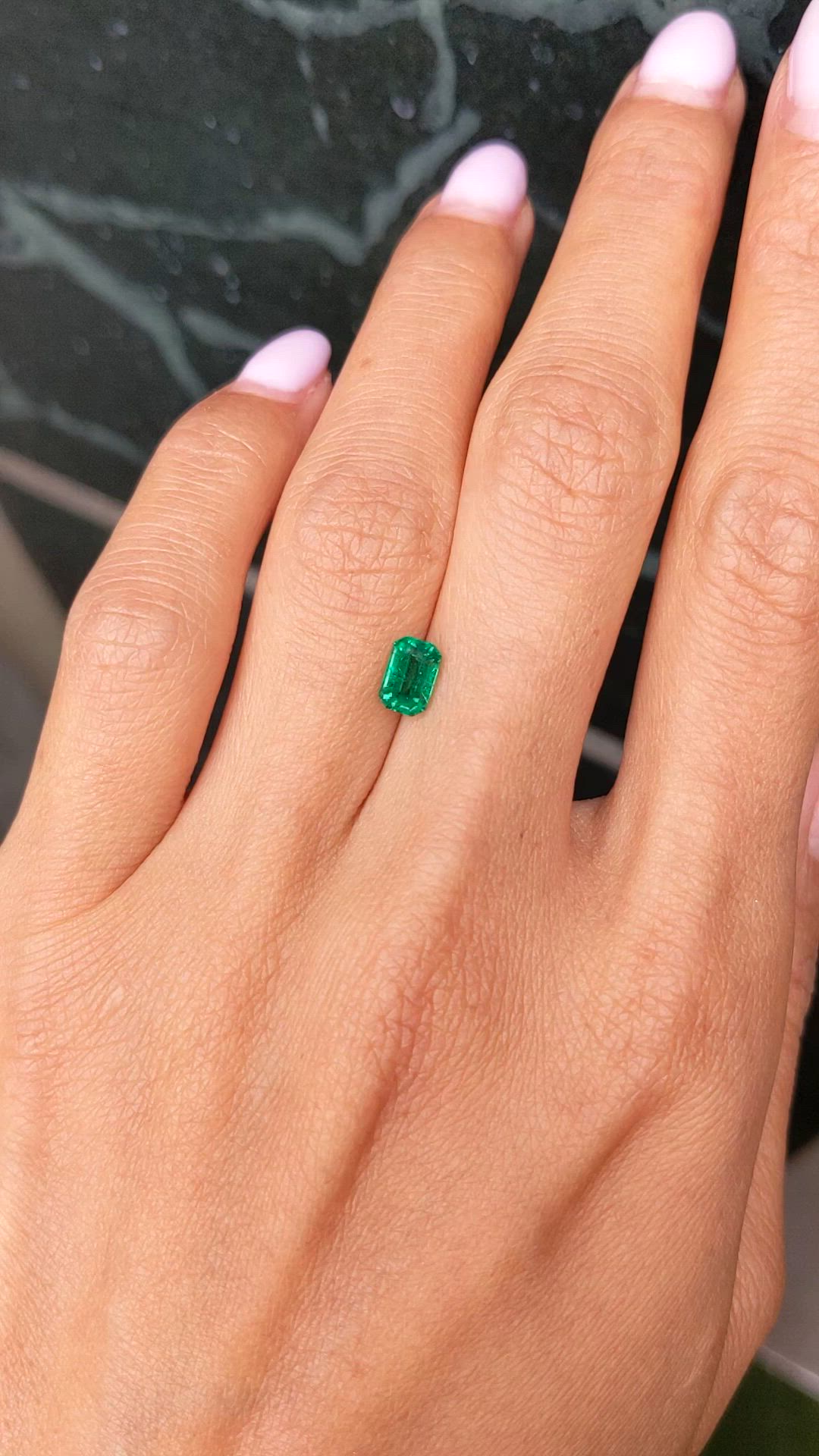 0.89 Ct. Emerald from Zambia Size Video