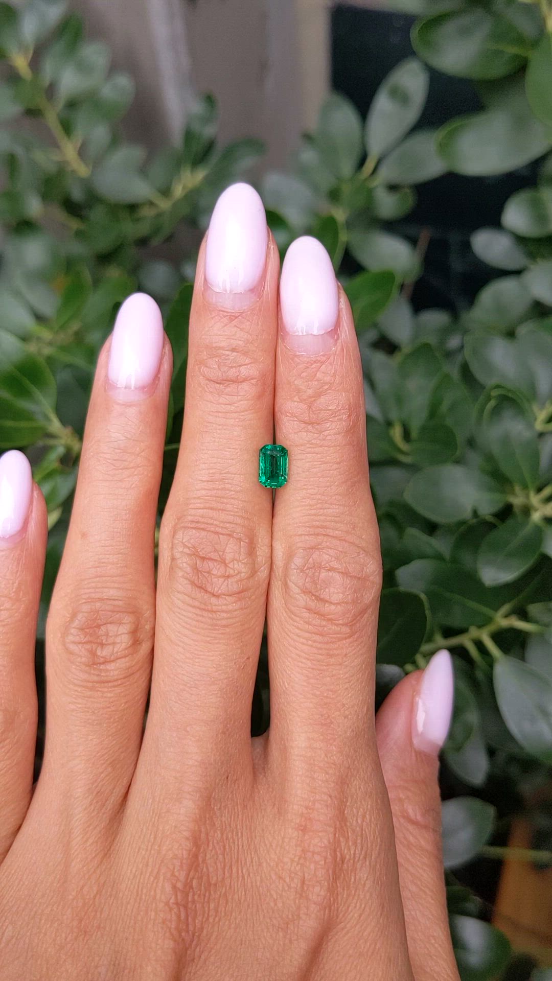 0.89 Ct. Emerald from Zambia Size Video
