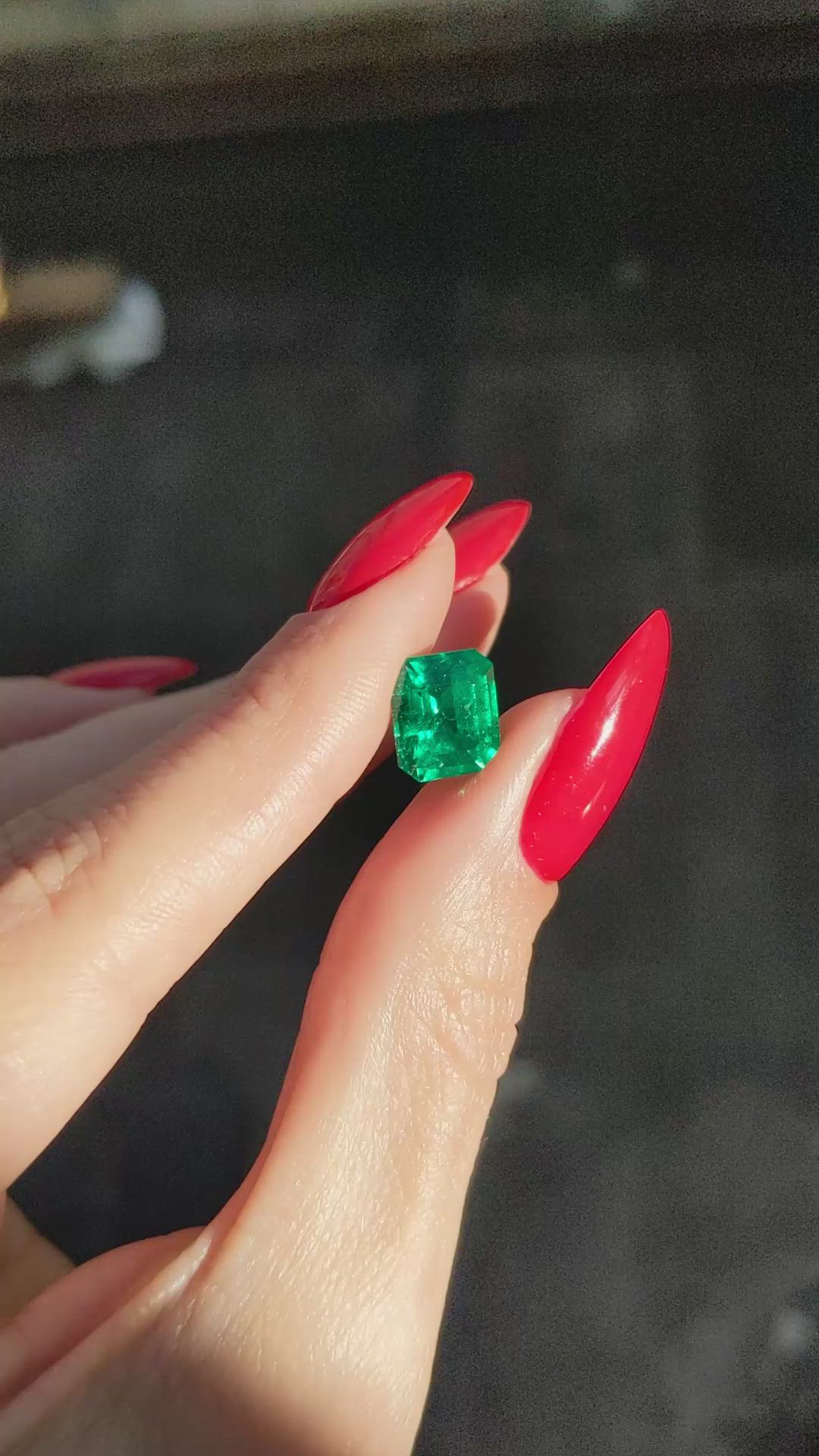 3.61 Ct. Emerald from Colombia Size Video
