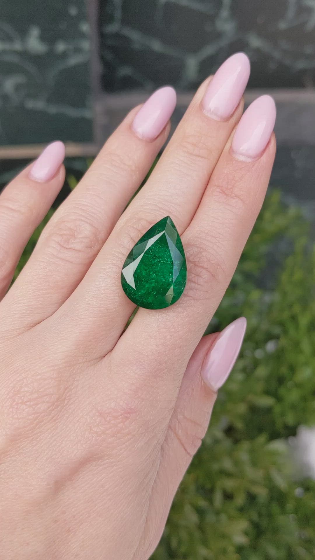 17.52 Ct. Emerald from Brazil Size Video